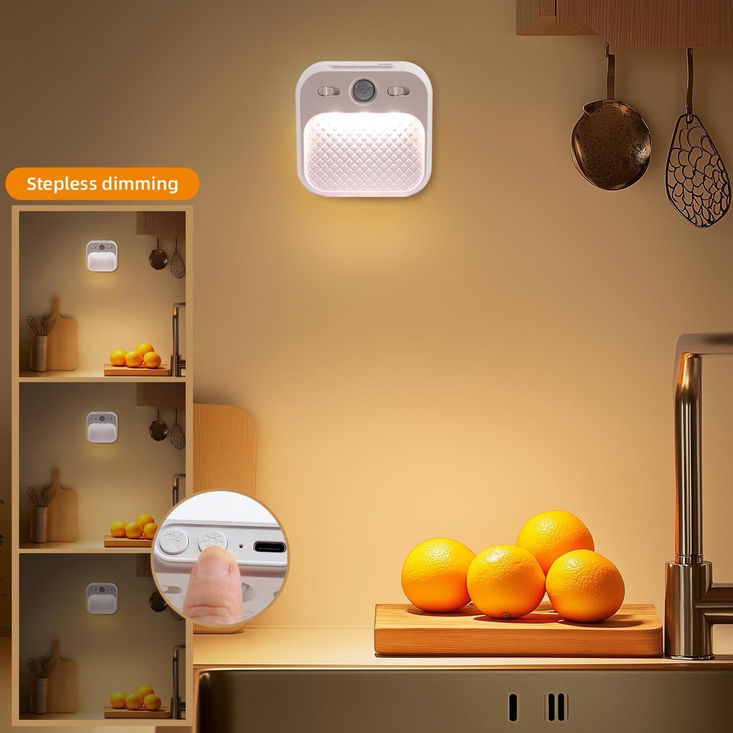 Luz Nocturna LED DAMI con Detector de Movimiento 600mAh