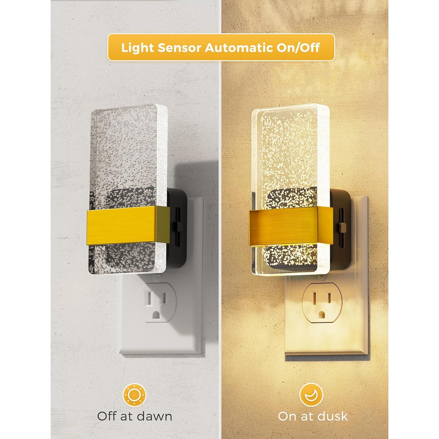 L LOHAS LED Luz Nocturna Enchufable 2 Paquete Regulable 100LM