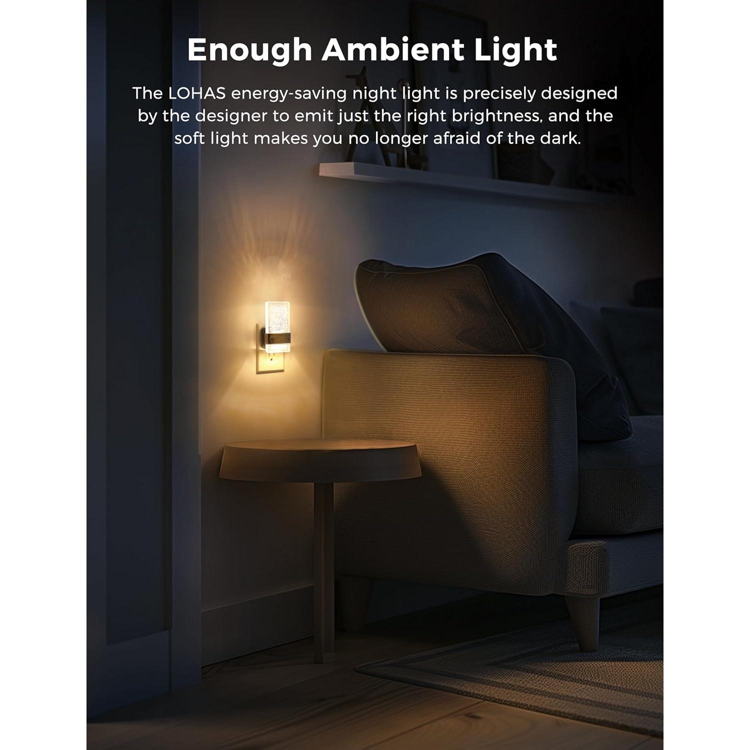 L LOHAS LED Luz Nocturna Enchufable 2 Paquete Regulable 100LM