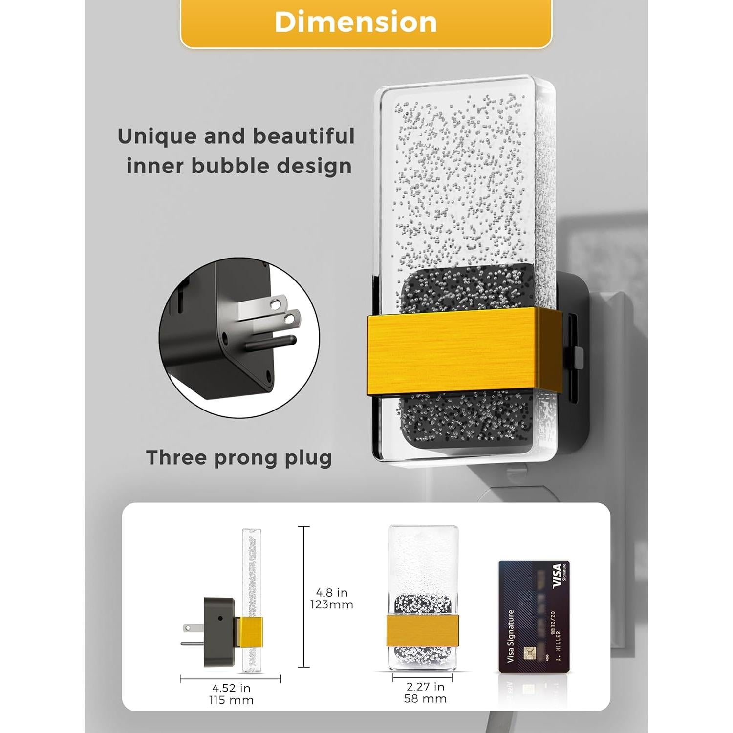 L LOHAS LED Luz Nocturna Enchufable 2 Paquete Regulable 100LM