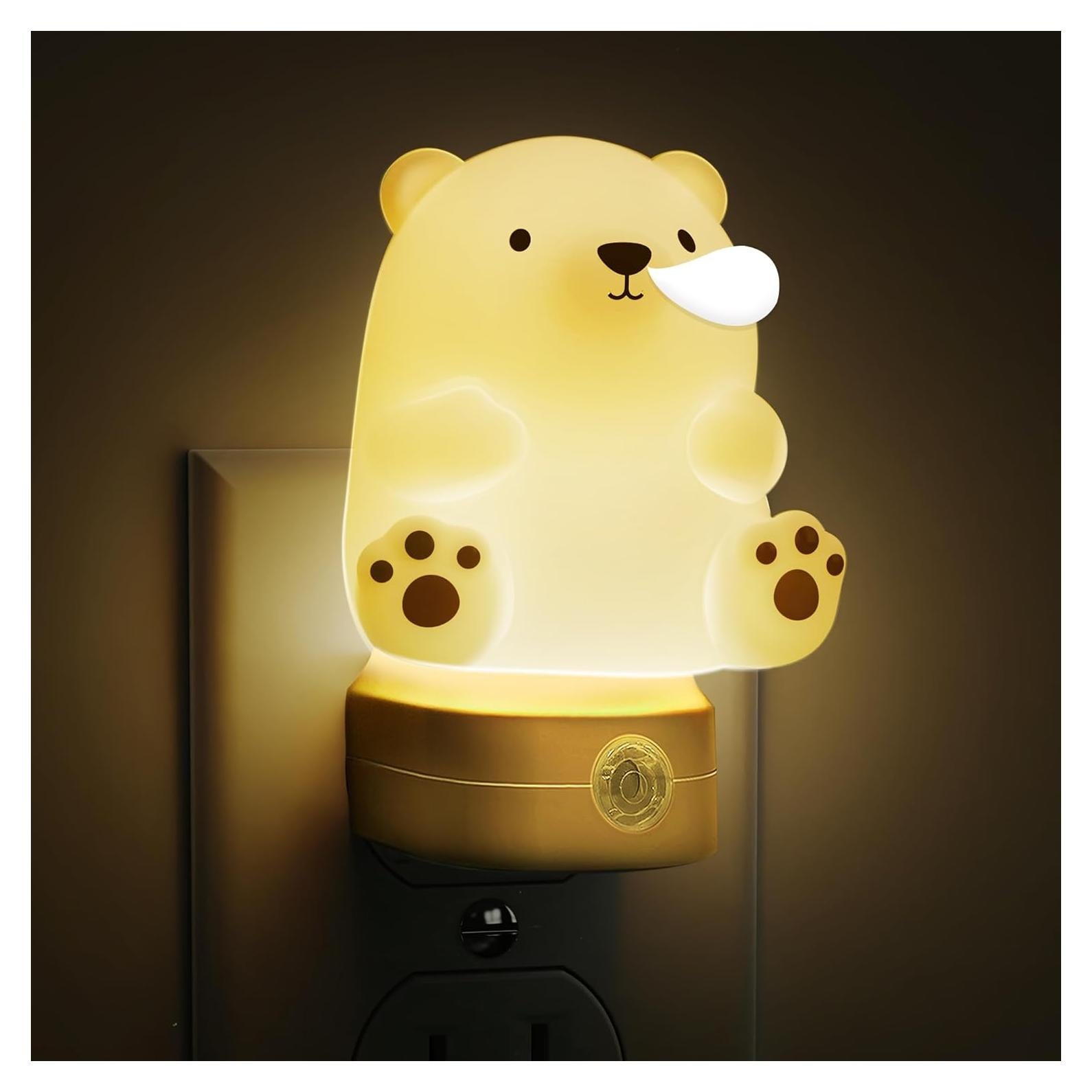 Luz Nocturna 3D Oso LOHAS LED para Niños, RGB y Blanco 3000K