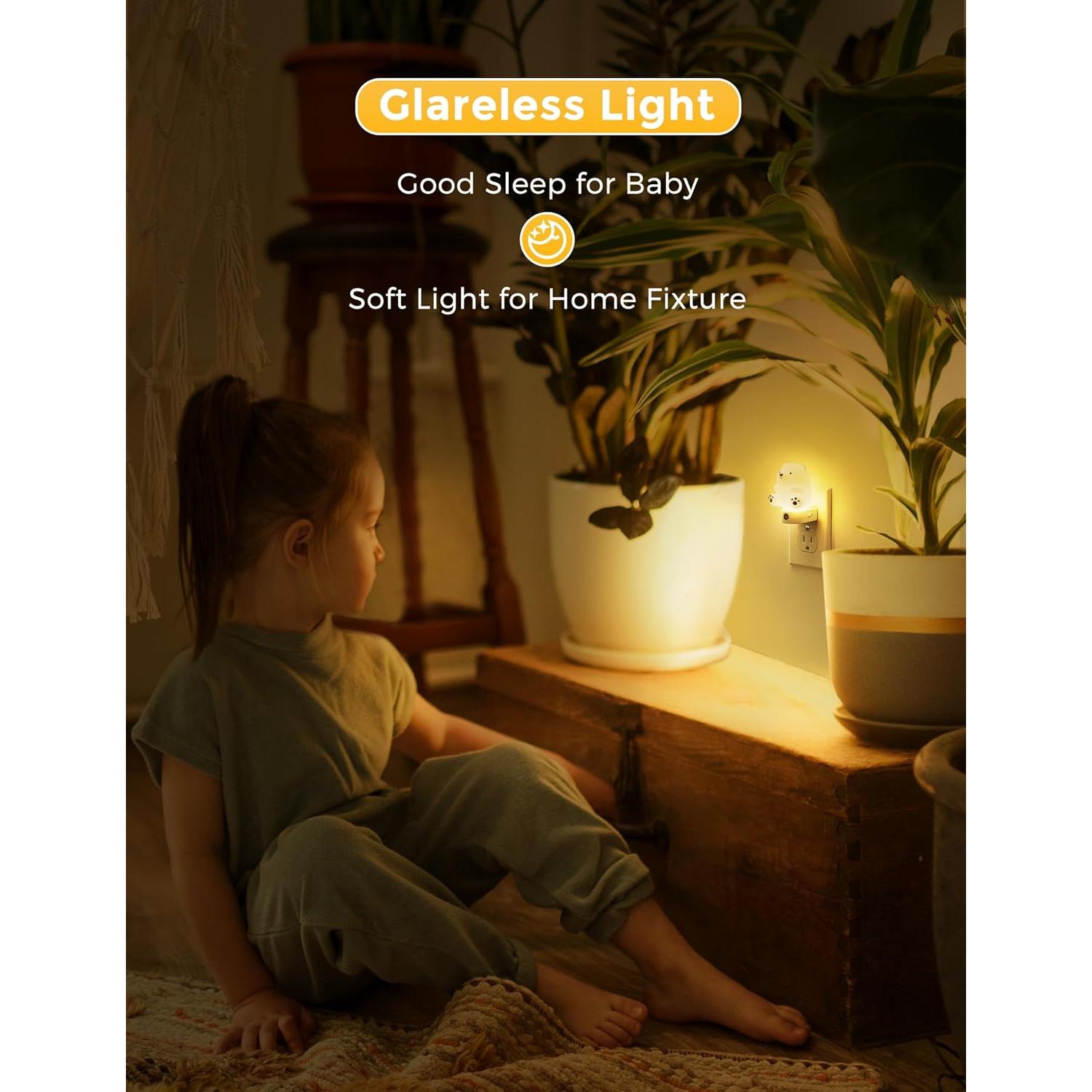 Luz Nocturna 3D Oso LOHAS LED para Niños, RGB y Blanco 3000K