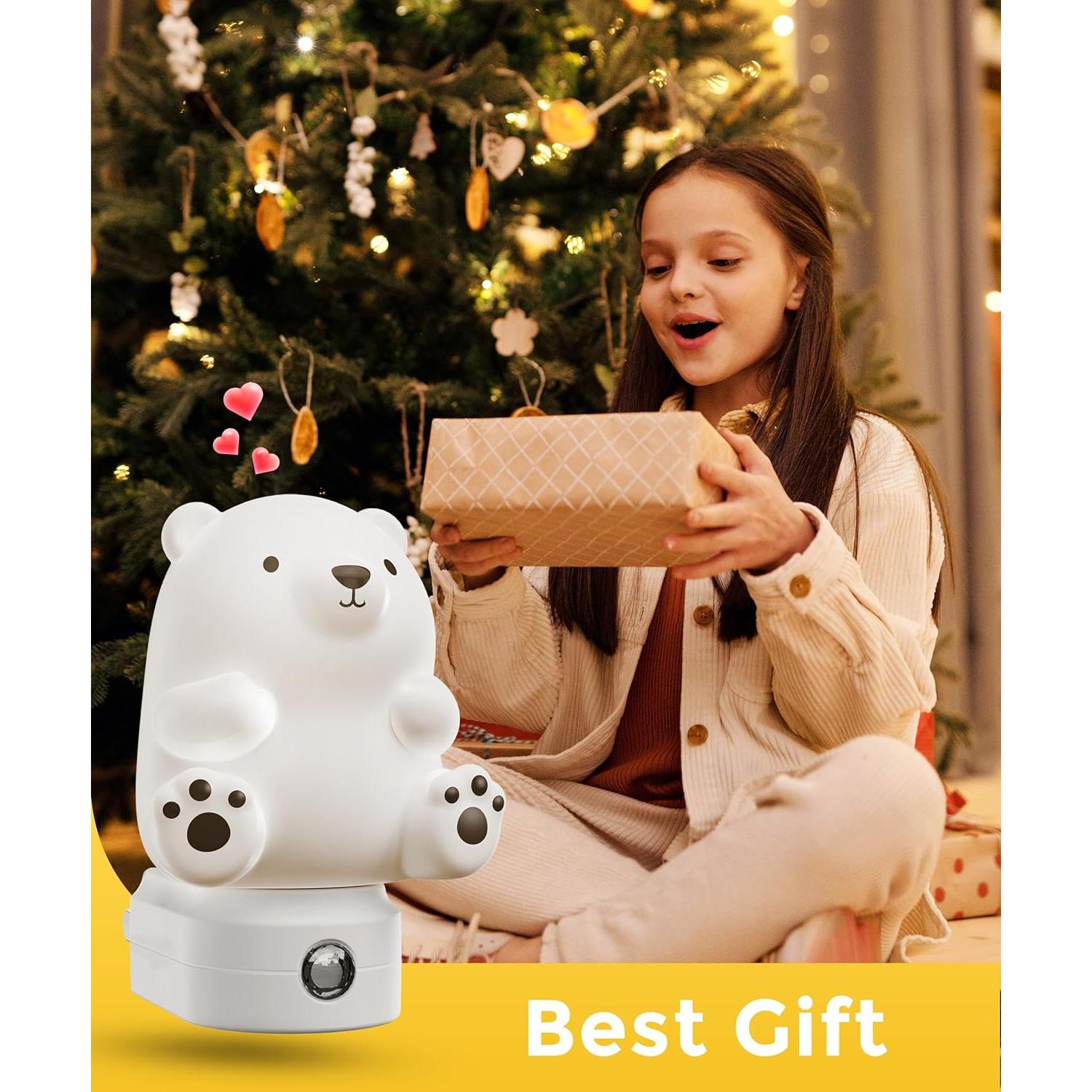 Luz Nocturna 3D Oso LOHAS LED para Niños, RGB y Blanco 3000K