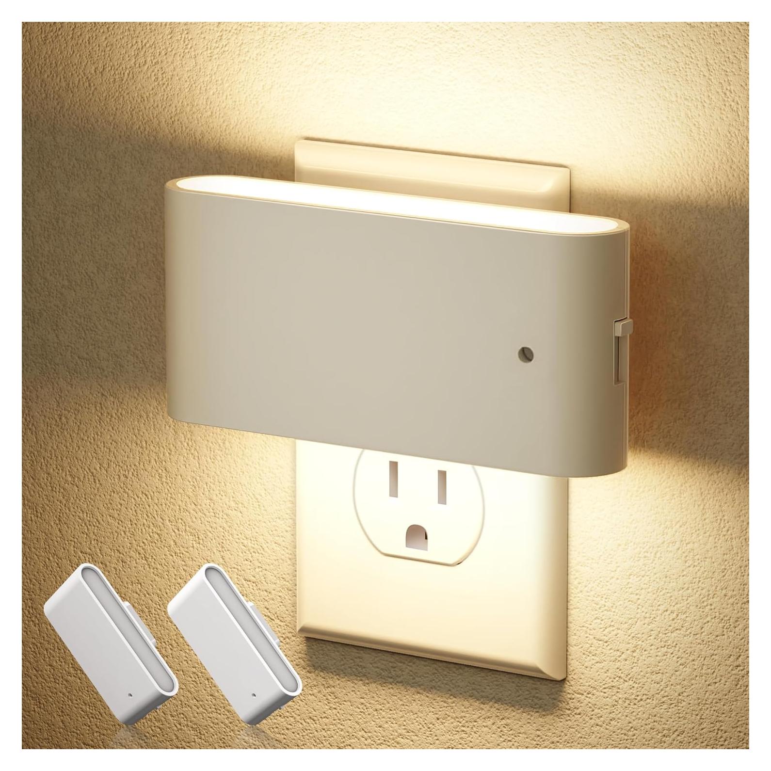 Luz Nocturna LED JandCase Regulable 3000K 2 Piezas