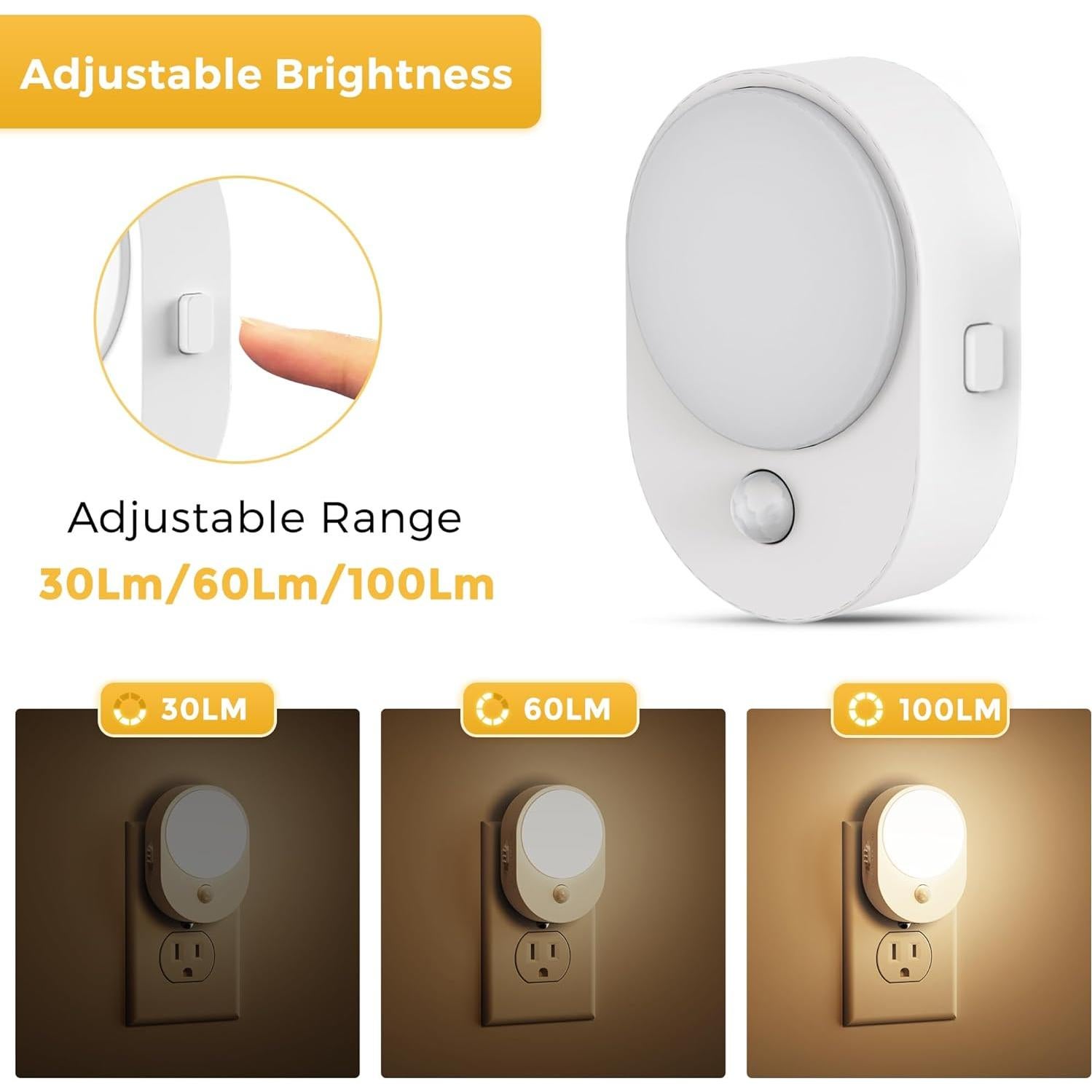 L LOHAS LED Luz Nocturna con Sensor de Movimiento 2 Pack