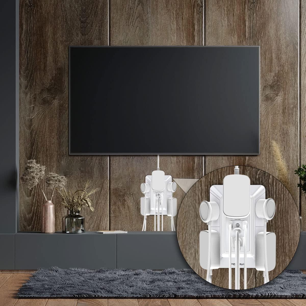 Regleta de Enchufes POWRUI 6 Salidas 3 USB Luz Nocturna