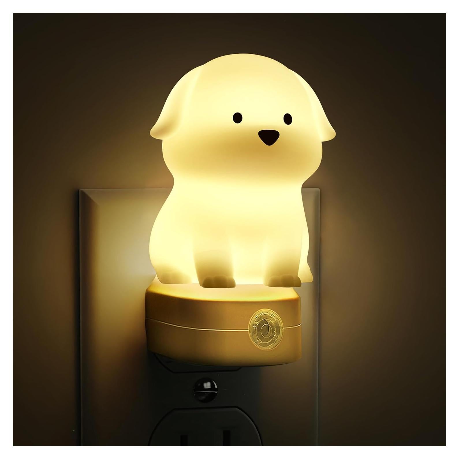 Luz Nocturna LED 3D Perrito LOHAS con Sensor Crepúsculo 3000K