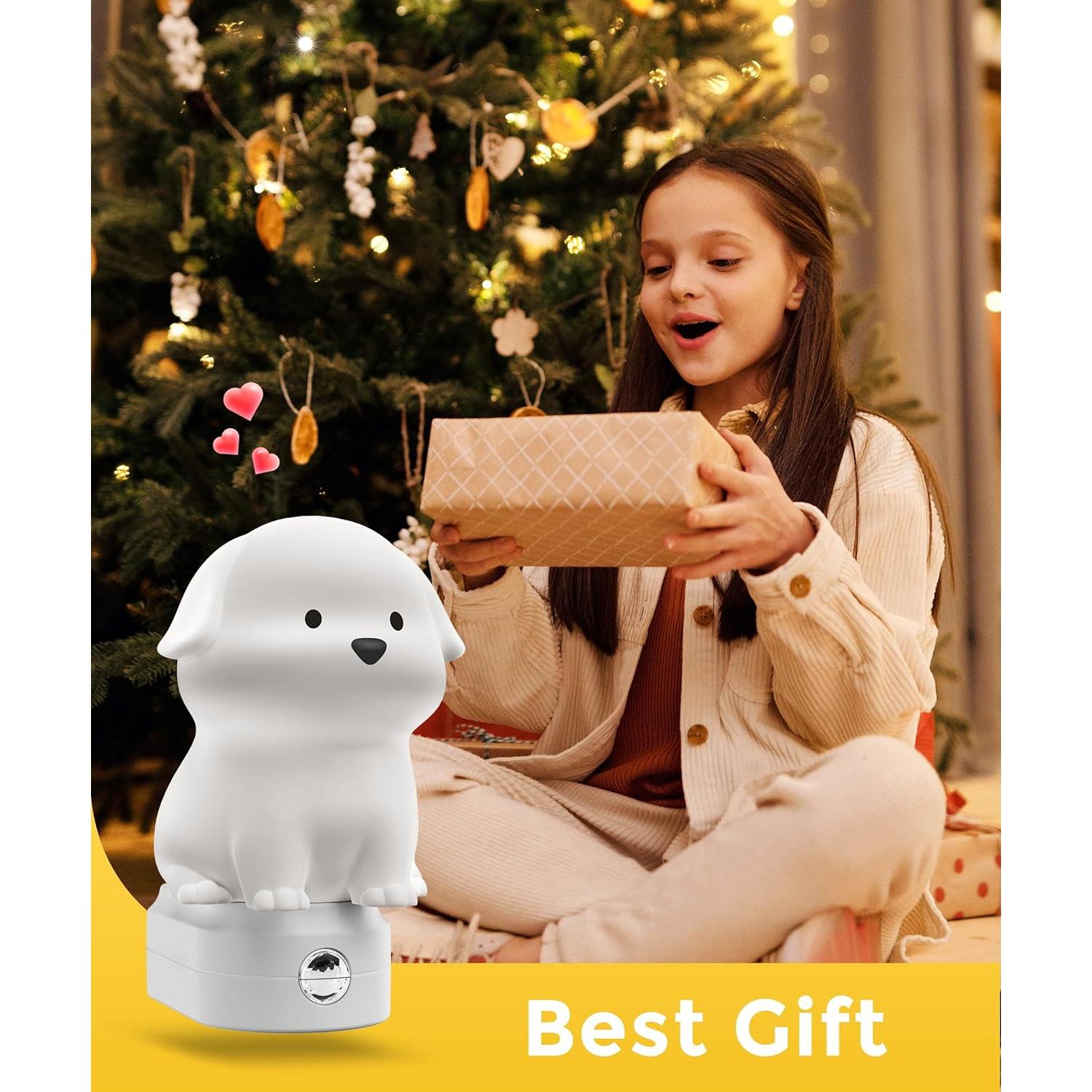 Luz Nocturna LED 3D Perrito LOHAS con Sensor Crepúsculo 3000K