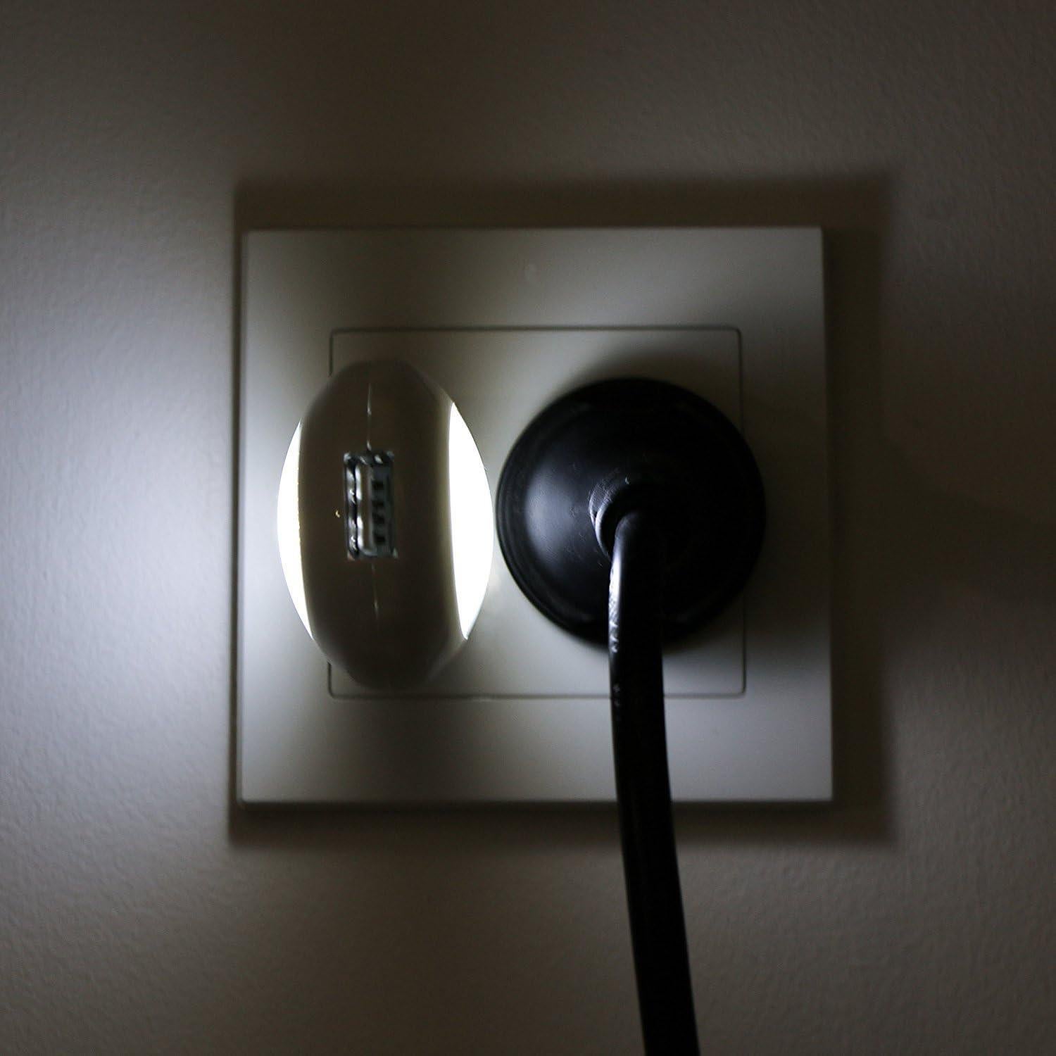 Luz Nocturna LED Omeet 0.7W Blanca - Paquete de 2