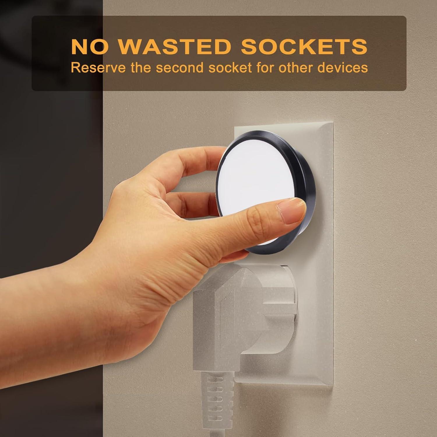 Luz Nocturna Enchufada HaloNite con Sensor 3000K - Paquete de 2