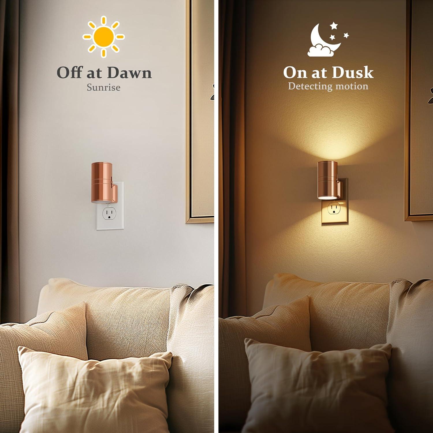 Luz Nocturna LED JandCase Oro Rosa 3000K Regulable 0-100LM