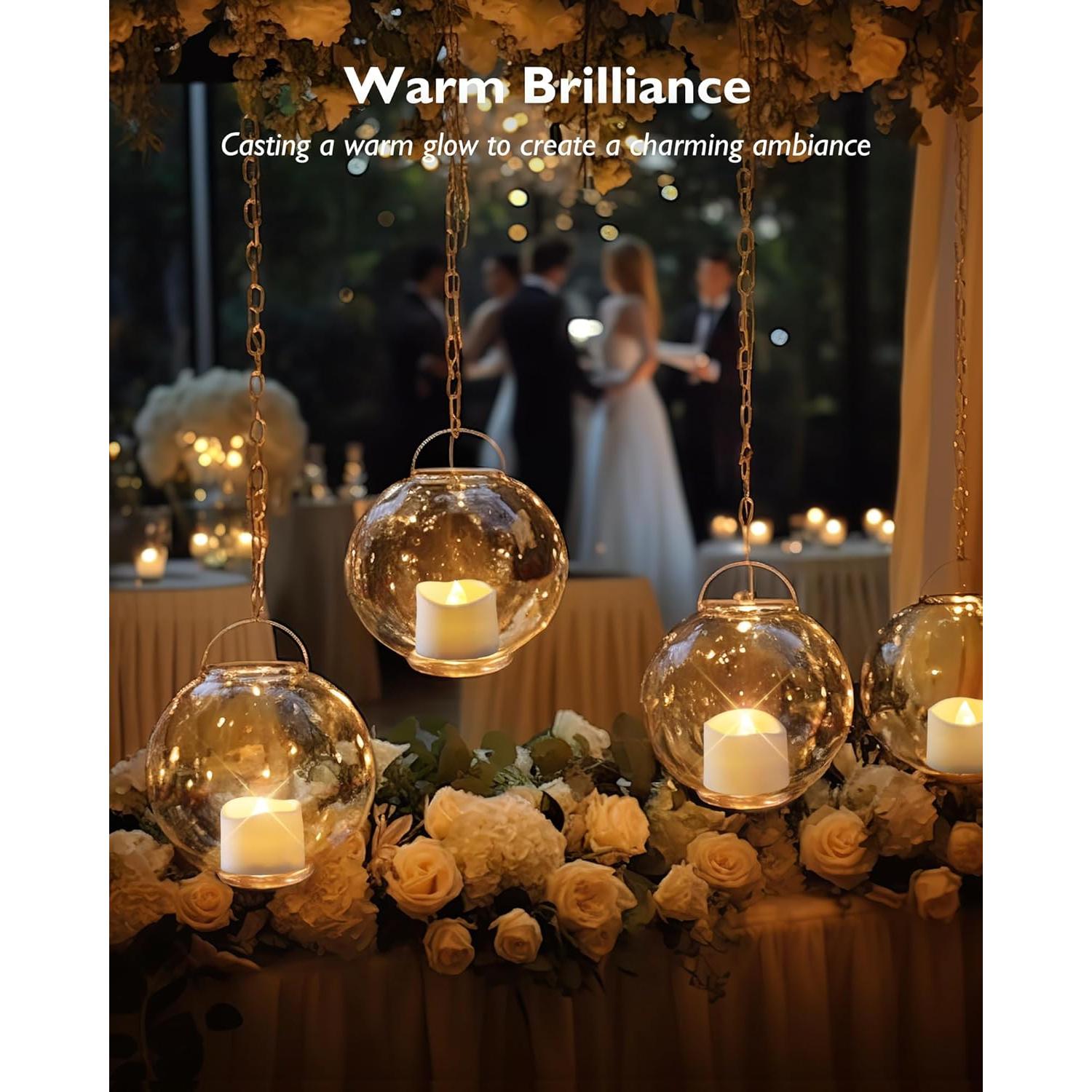 Homemory 24 Velas LED Sin Llama Brillo Cálido 3,81cm