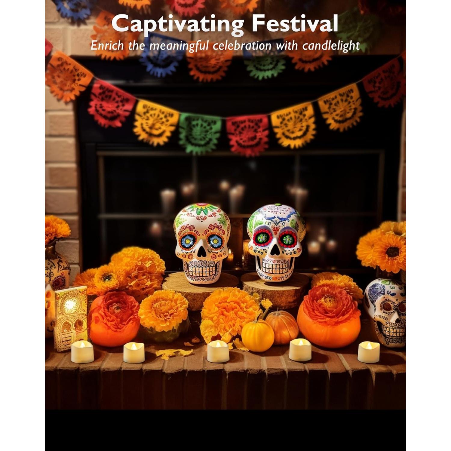 Homemory 24 Velas LED Sin Llama Brillo Cálido 3,81cm