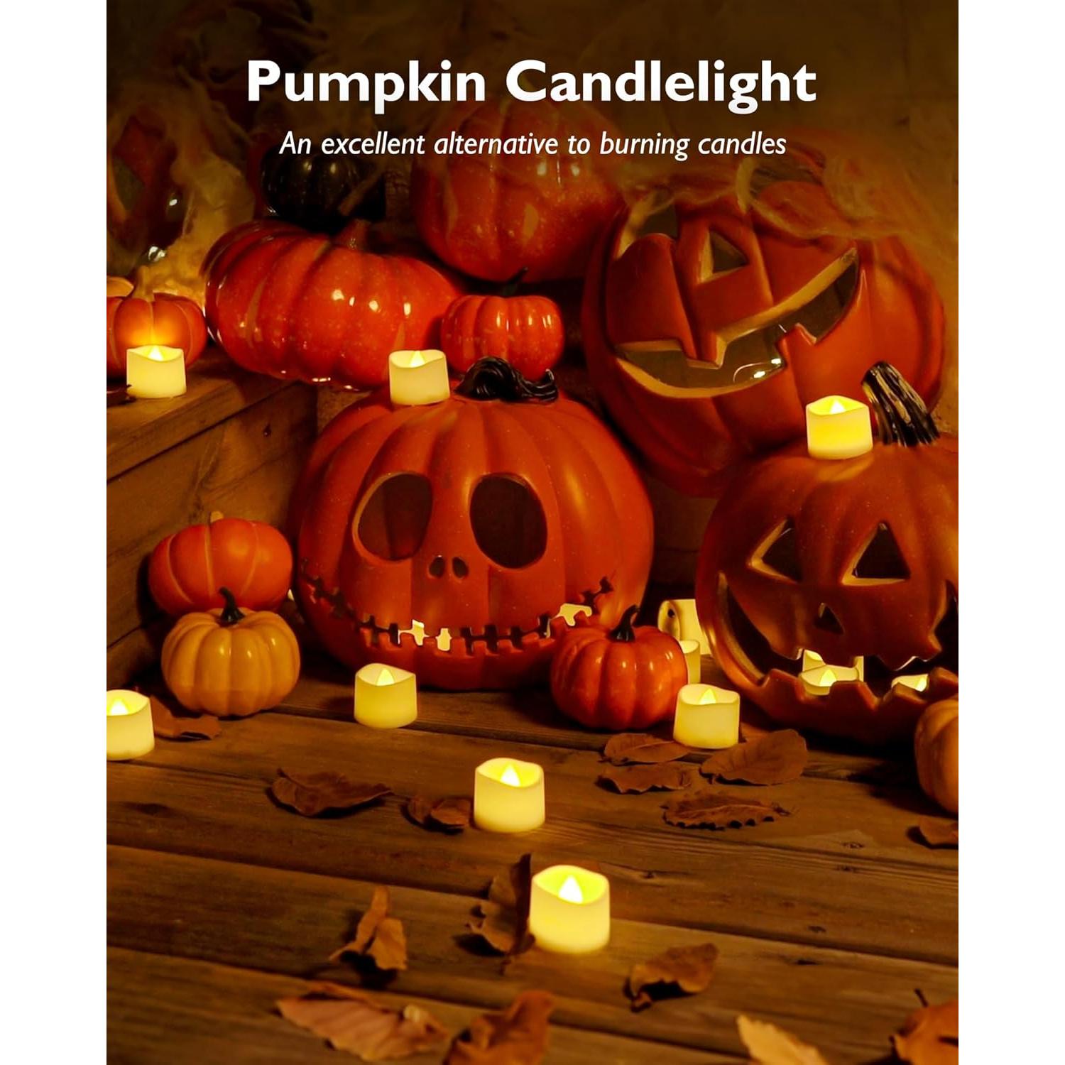 Homemory 24 Velas LED Sin Llama Brillo Cálido 3,81cm