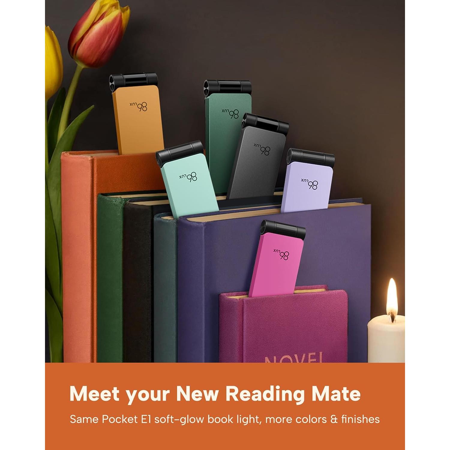 Luz de Lectura Recargable 86lux LED Clip-on Ceniza