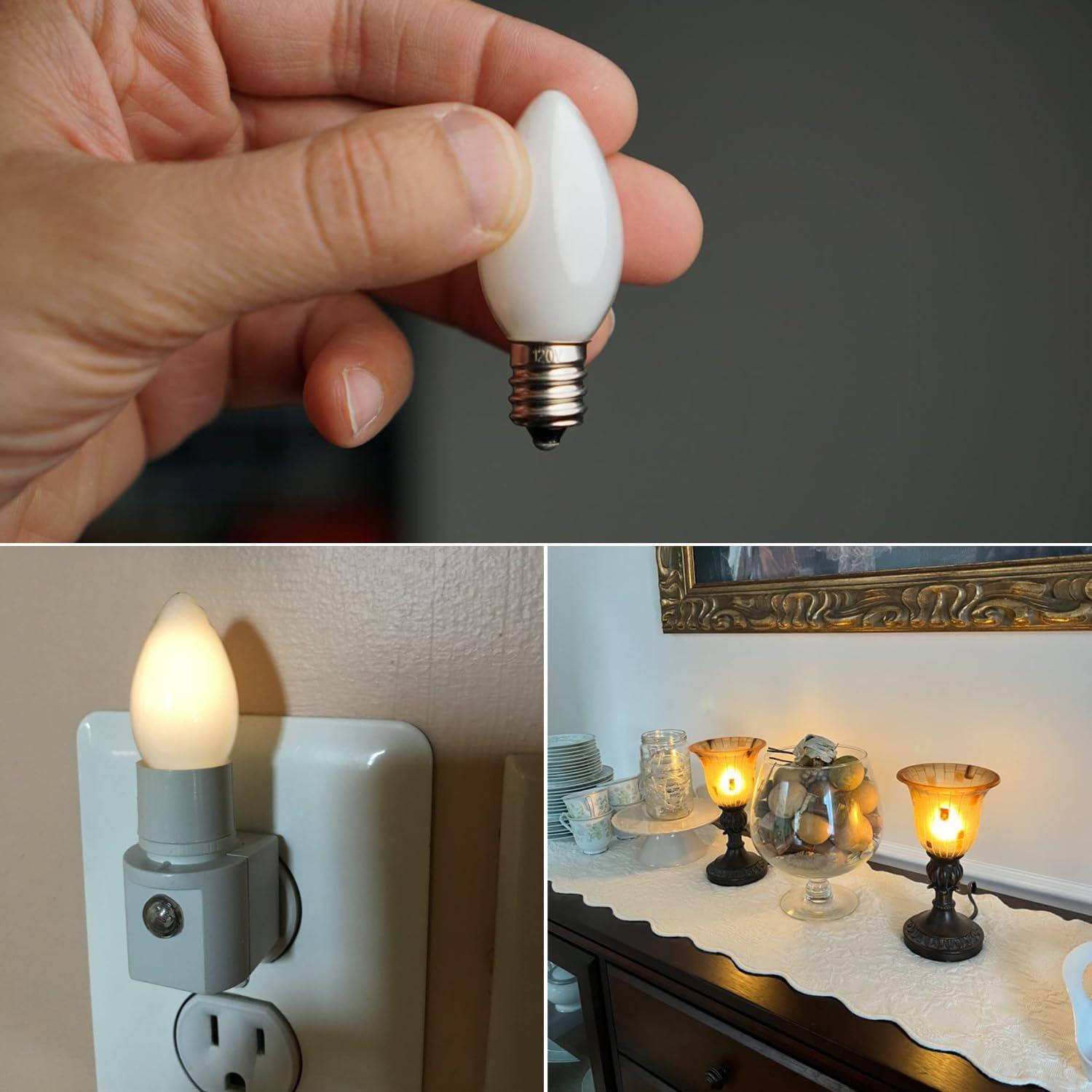 Bombillas LED Candelabro E12 Sphoon C7 0.6W 2700K Paquete de 5