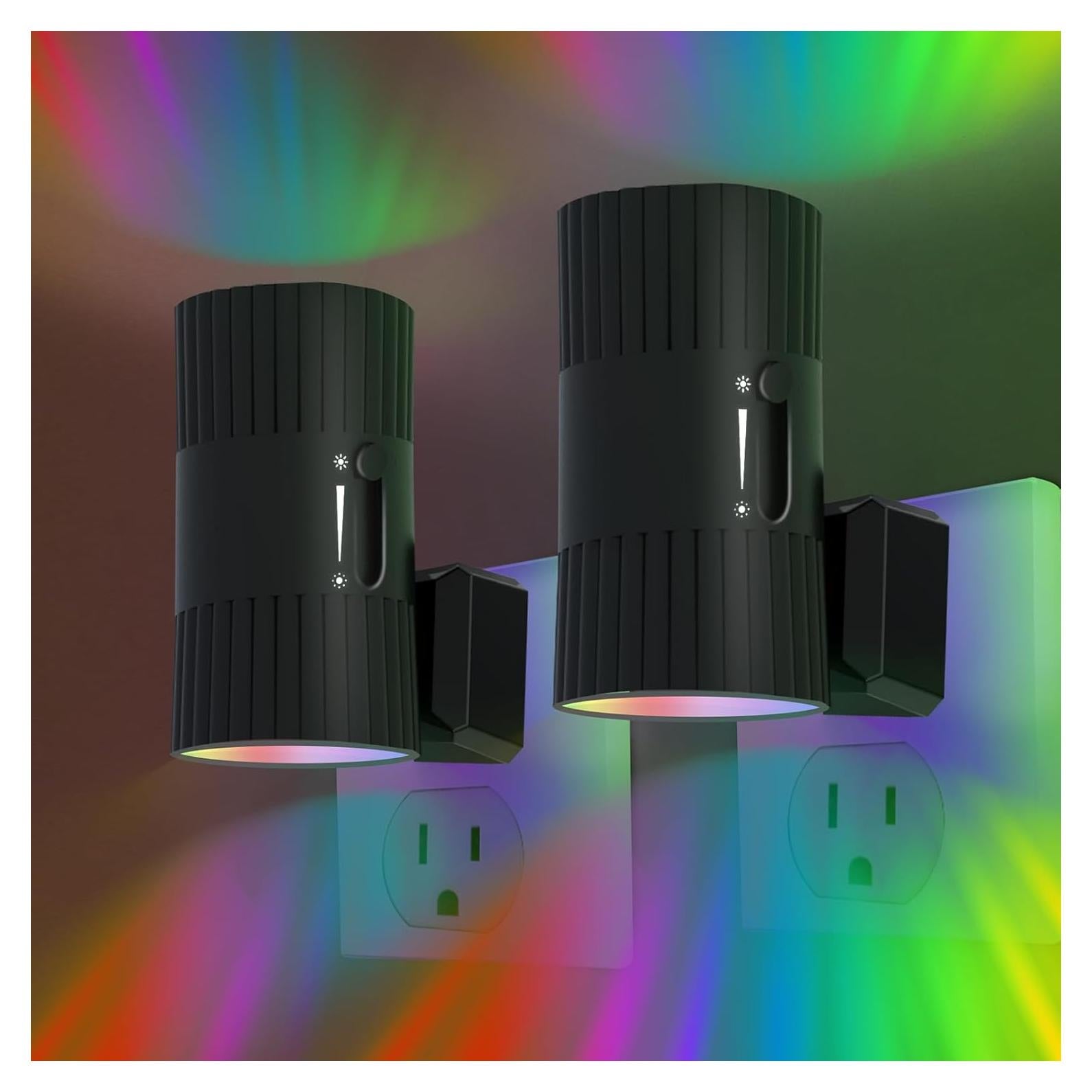 Luces Nocturnas LED Enchufadas SUPIPRO RGB 7 Colores 0-100LM