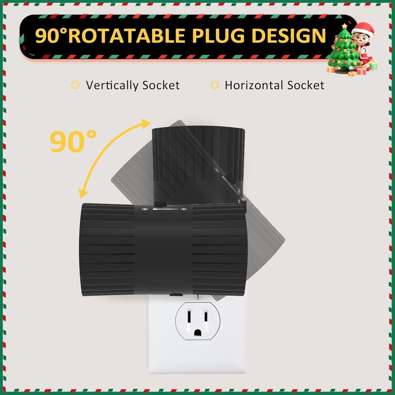 Luces Nocturnas LED Enchufadas SUPIPRO RGB 7 Colores 0-100LM
