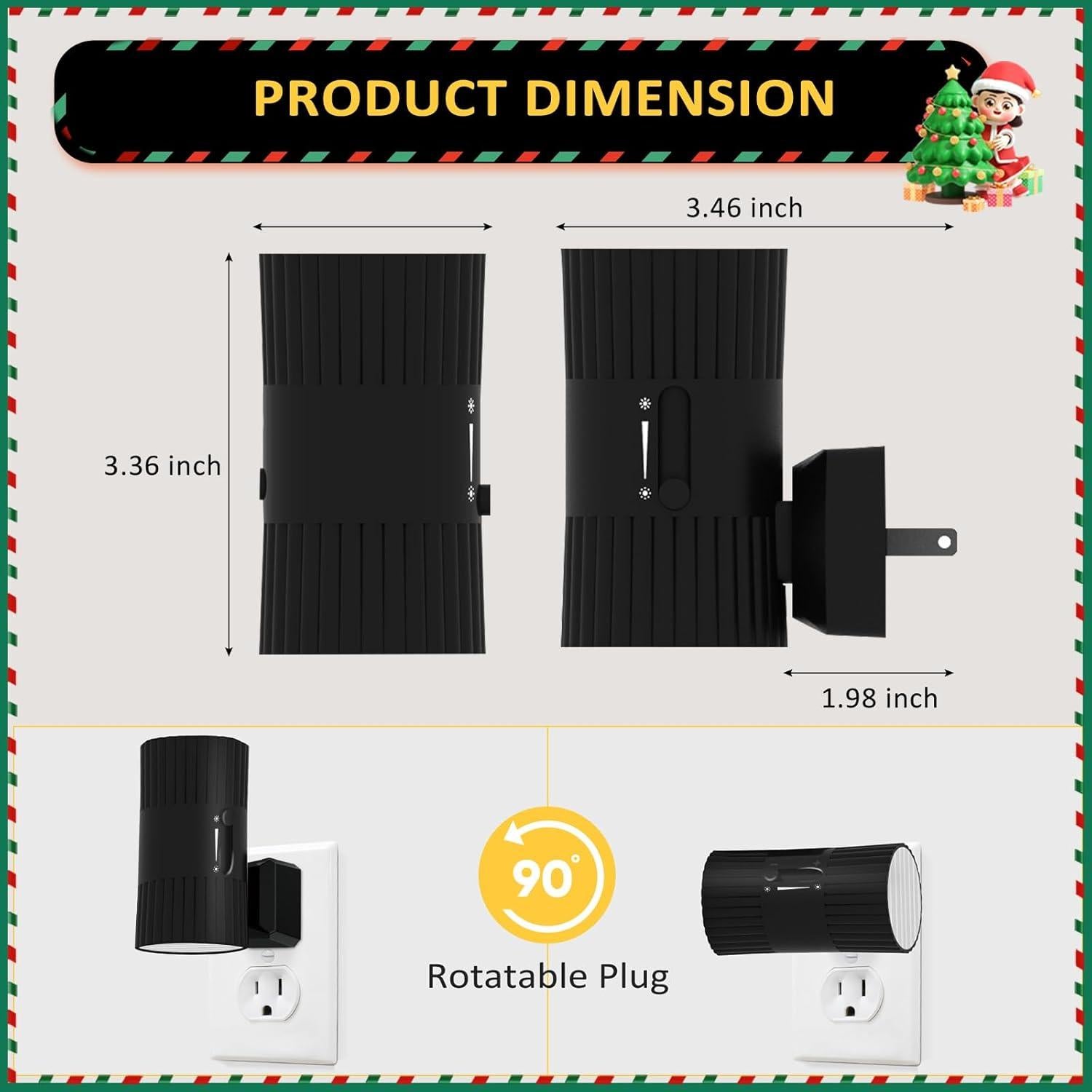 Luces Nocturnas LED Enchufadas SUPIPRO RGB 7 Colores 0-100LM