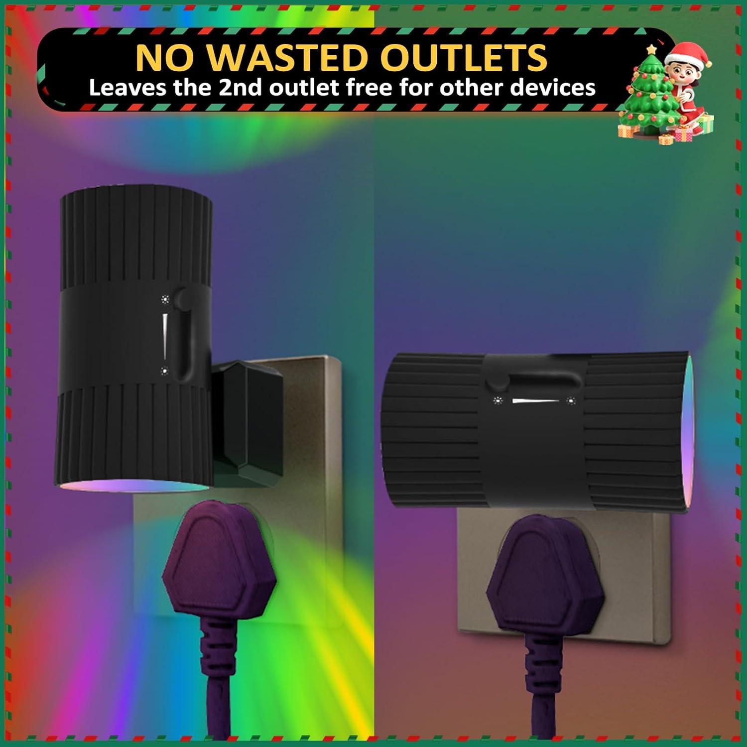 Luces Nocturnas LED Enchufadas SUPIPRO RGB 7 Colores 0-100LM