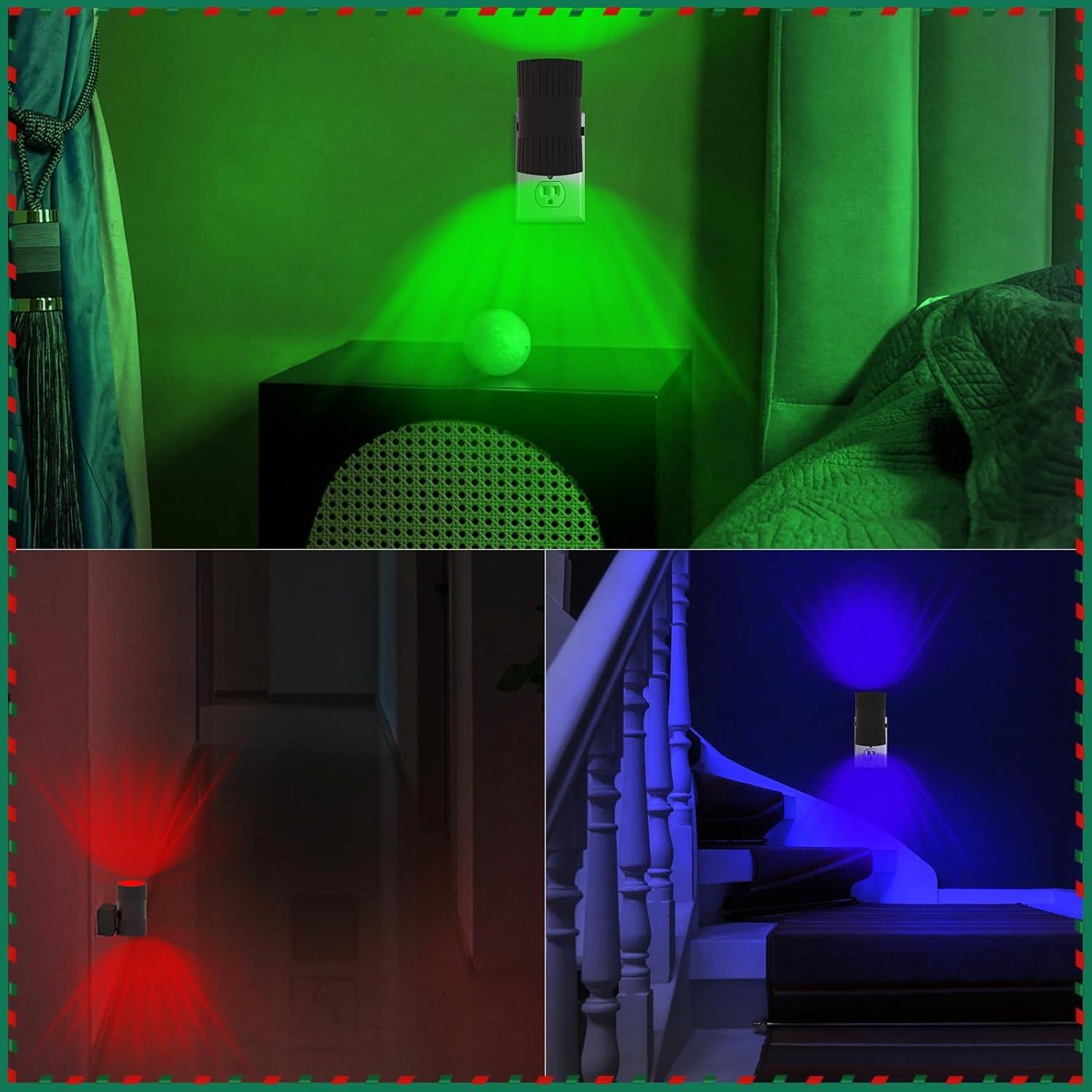 Luces Nocturnas LED Enchufadas SUPIPRO RGB 7 Colores 0-100LM