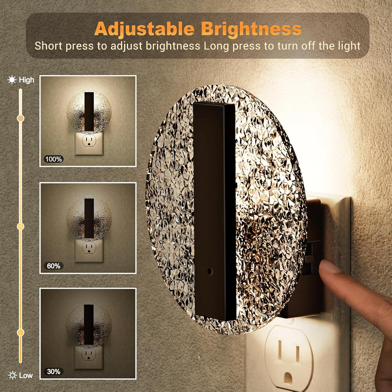 Luz Nocturna LED JandCase 3000K con Sensor y Brillo Ajustable