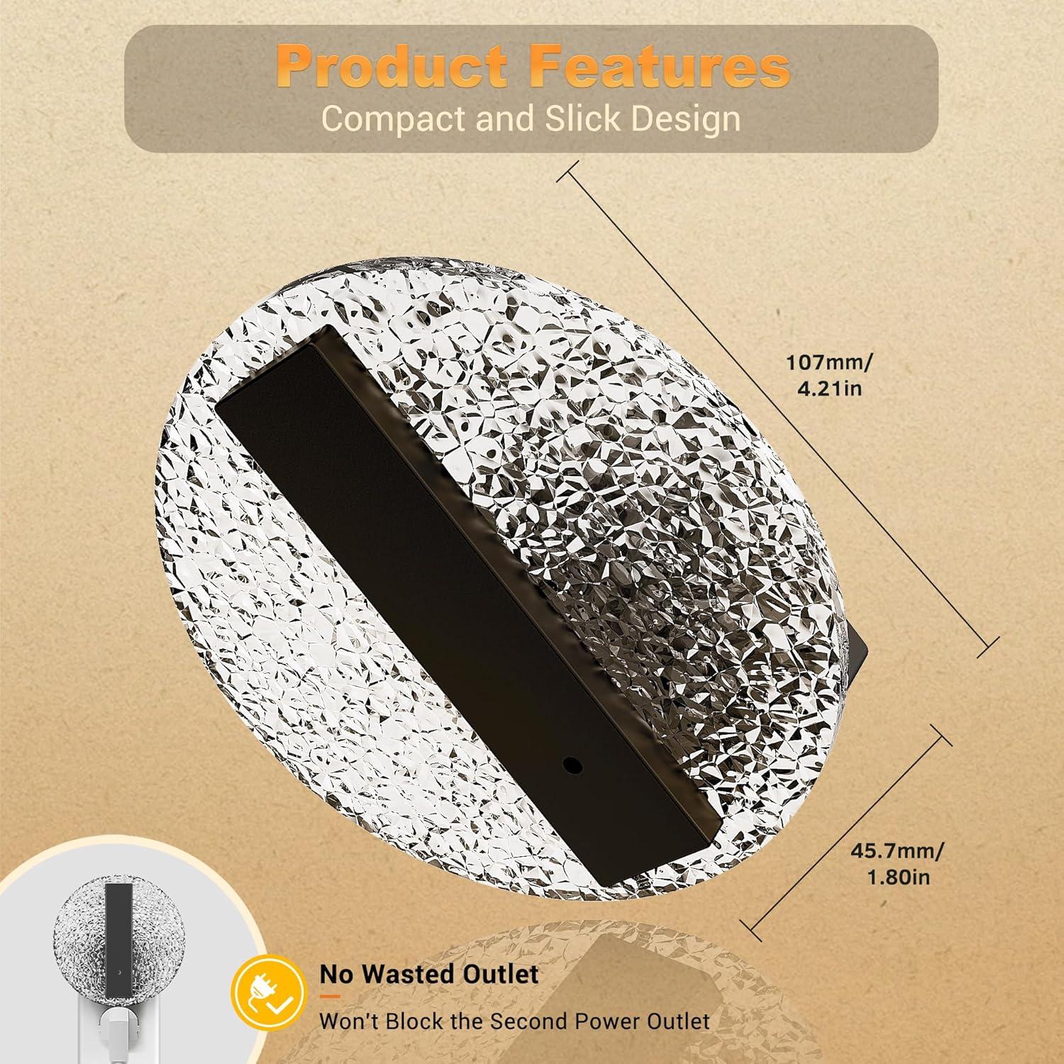 Luz Nocturna LED JandCase 3000K con Sensor y Brillo Ajustable