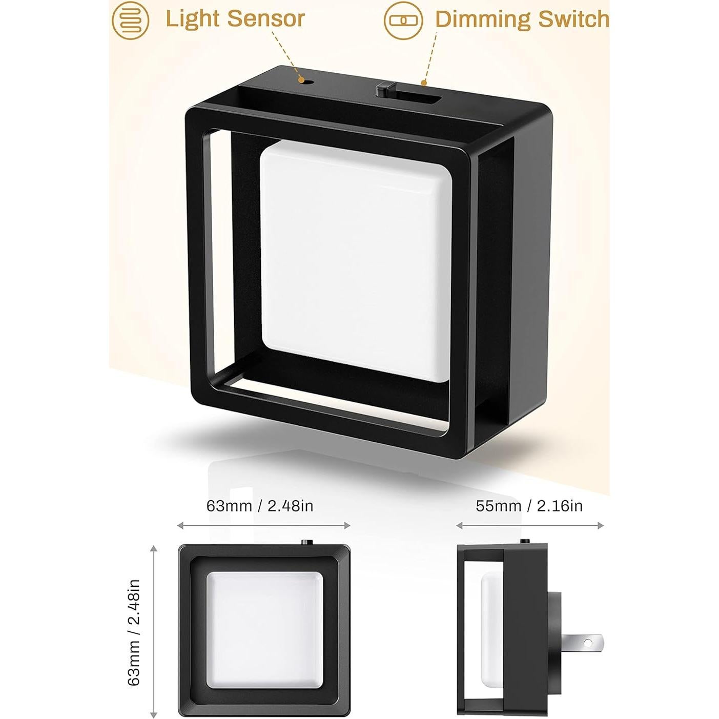 Luz Nocturna Enchufable DORESshop 4 Piezas 5000K