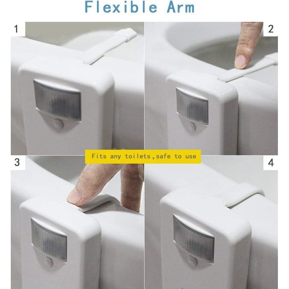 Luz Nocturna LED para Inodoro Chunace - 2 Piezas, 16 Colores