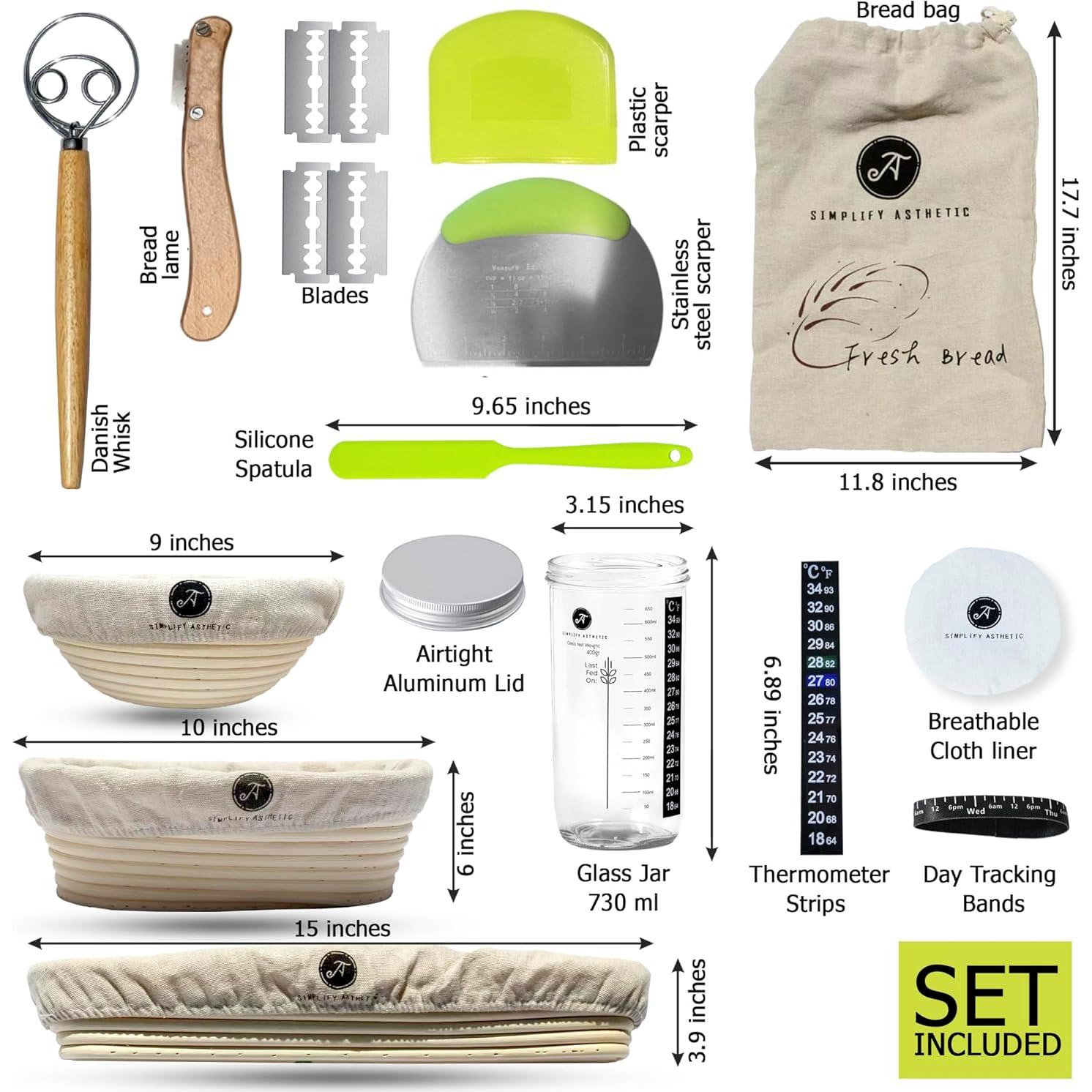 Cesta de Prueba para Pan SIMPLIFY ASTHETIC 22 piezas