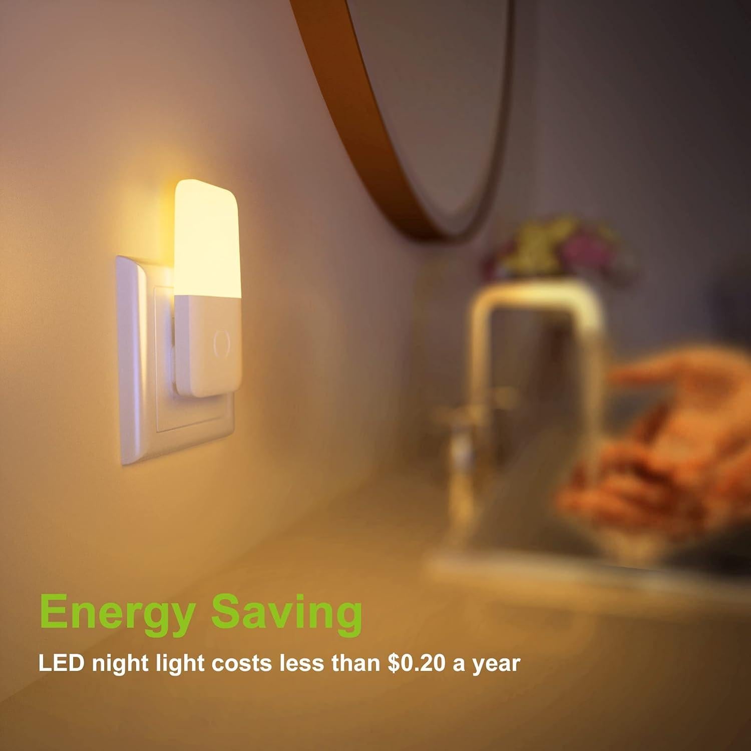 Luz Nocturna LED MAZ-TEK Enchufable con Sensor Crepúsculo - Paquete de 2