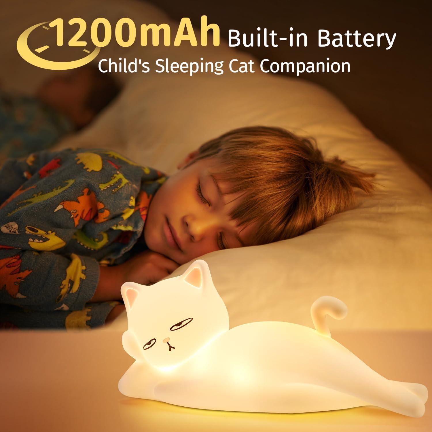 Lámpara de Noche Mubarek Gato 16 Colores Recargable USB