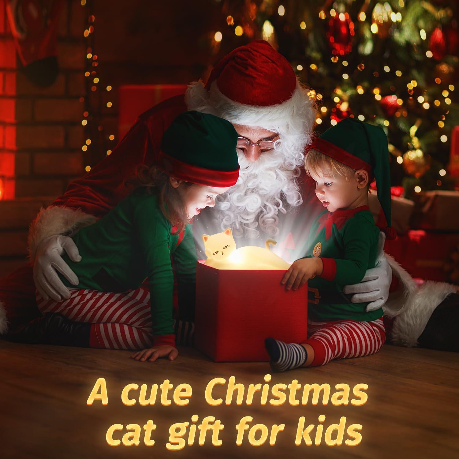 Lámpara de Noche Mubarek Gato 16 Colores Recargable USB