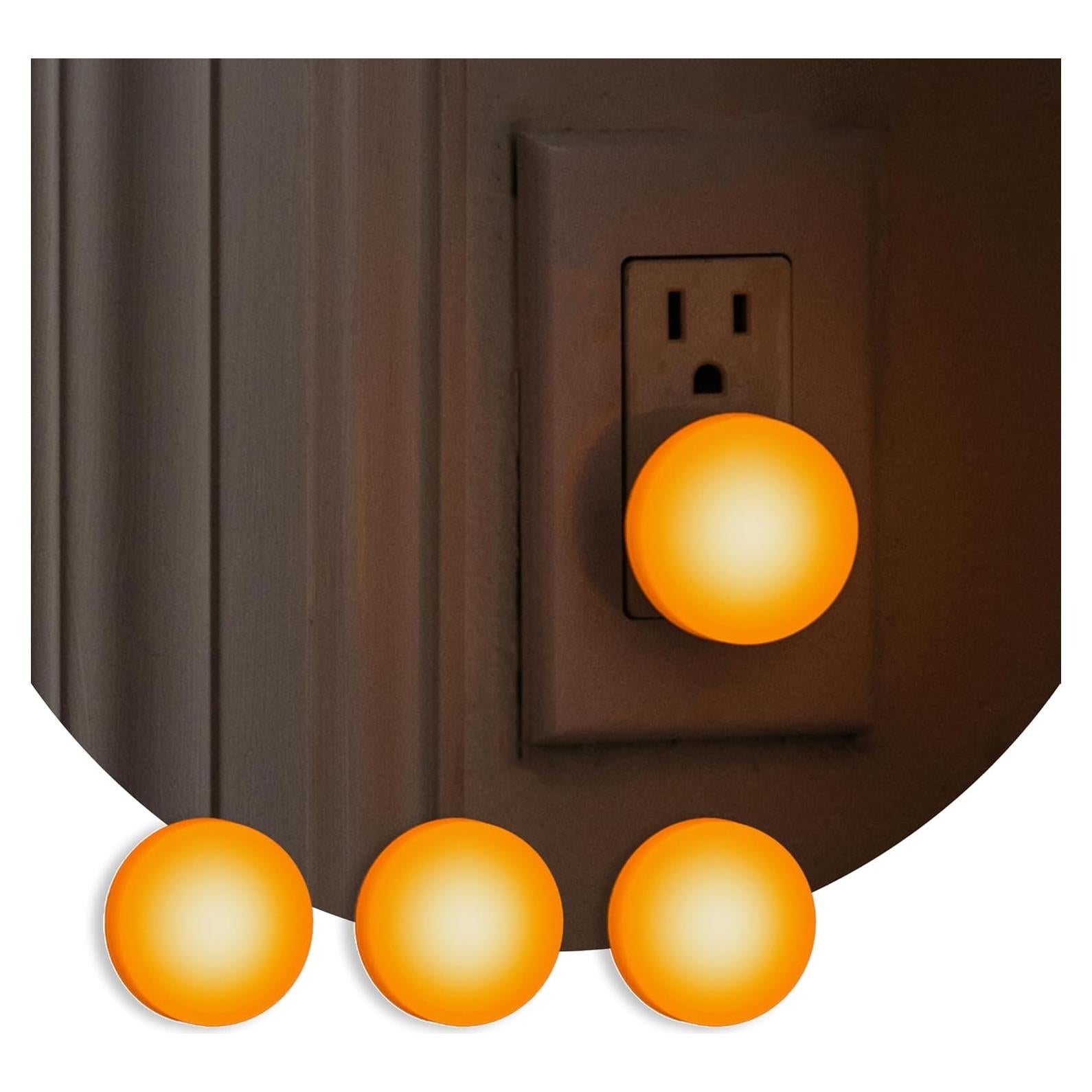 Luces Nocturnas Enchufables Loftie 0.5W Ámbar Cálido - Paquete de 3