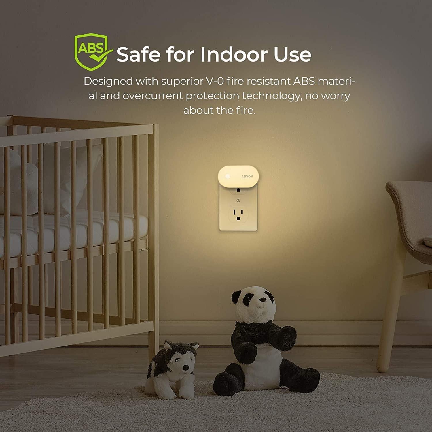 AUVON Luz Nocturna Enchufable LED 120 Lúmenes con Sensor