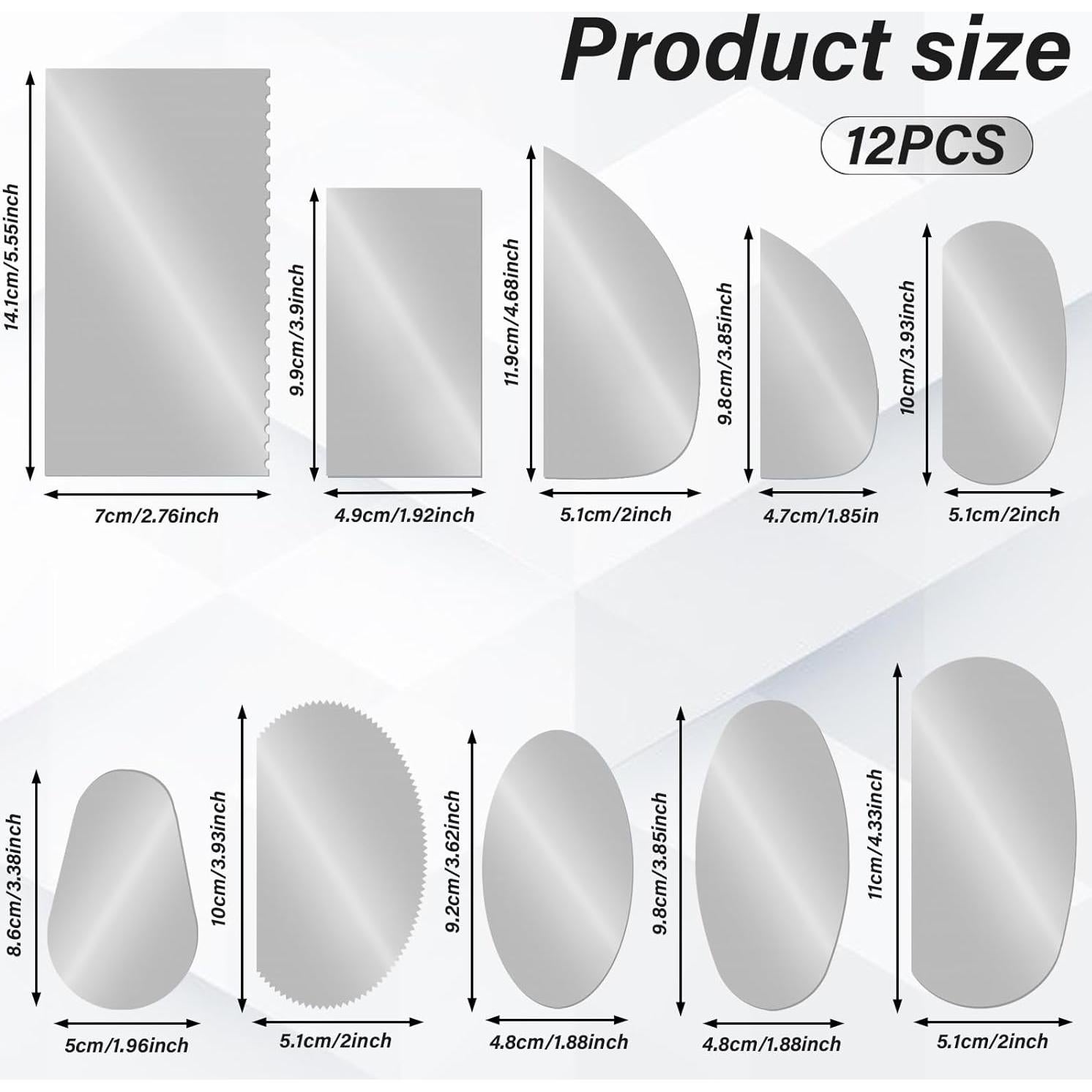 Set de 12 Herramientas de Cerámica OWMOSYX de Acero Inoxidable