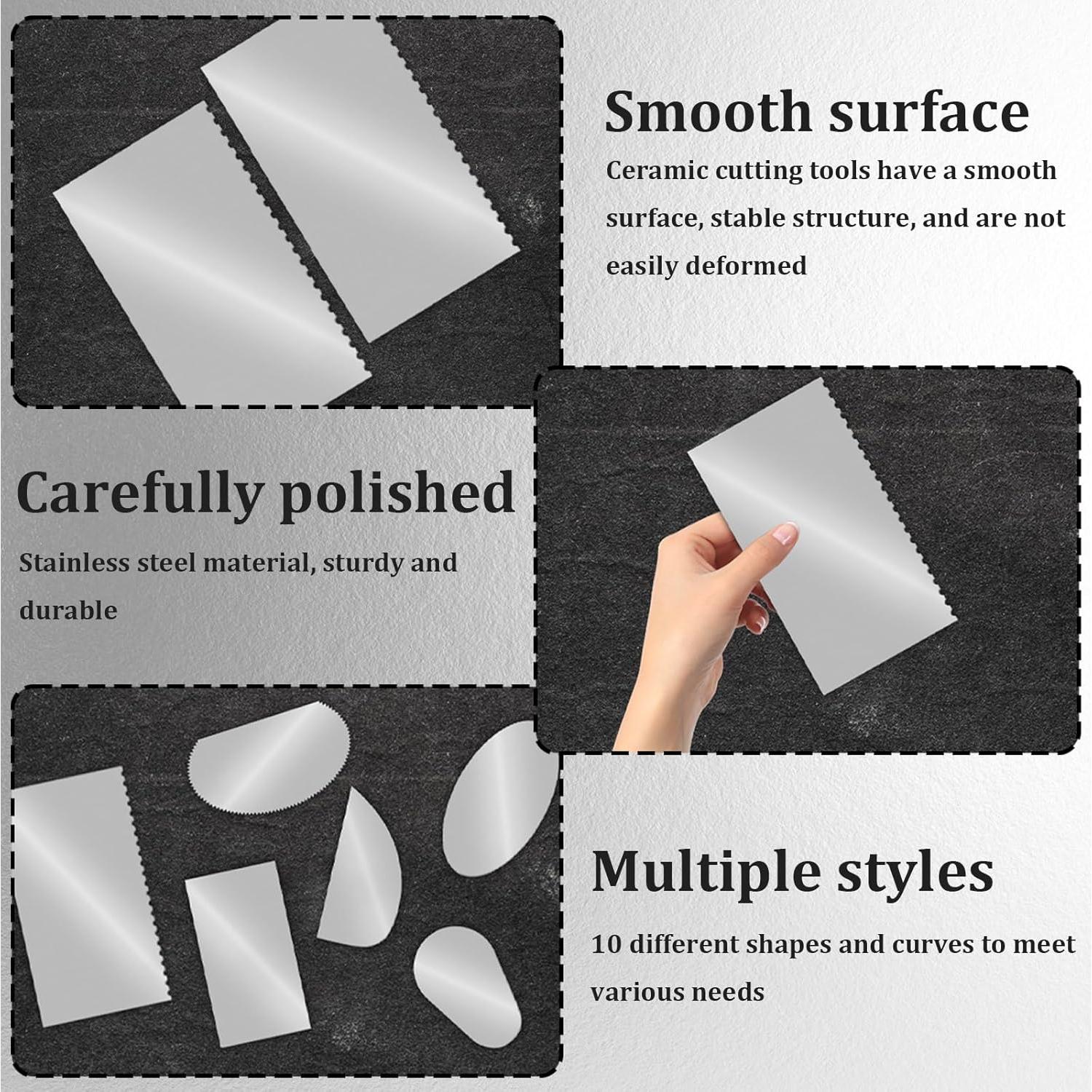 Set de 12 Herramientas de Cerámica OWMOSYX de Acero Inoxidable