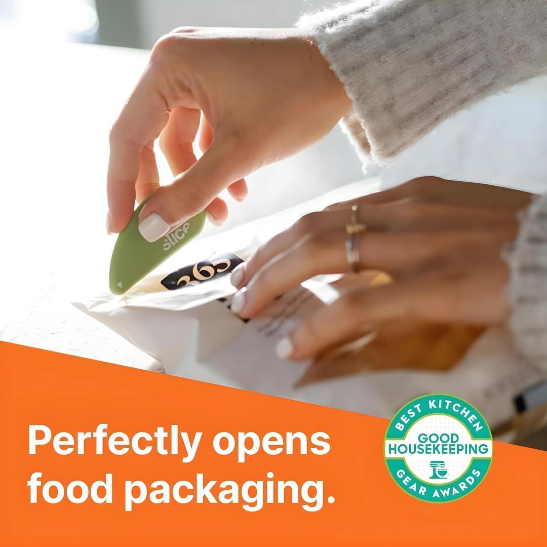 Cortador de Seguridad Slice 00100, Cuchilla Cerámica Verde