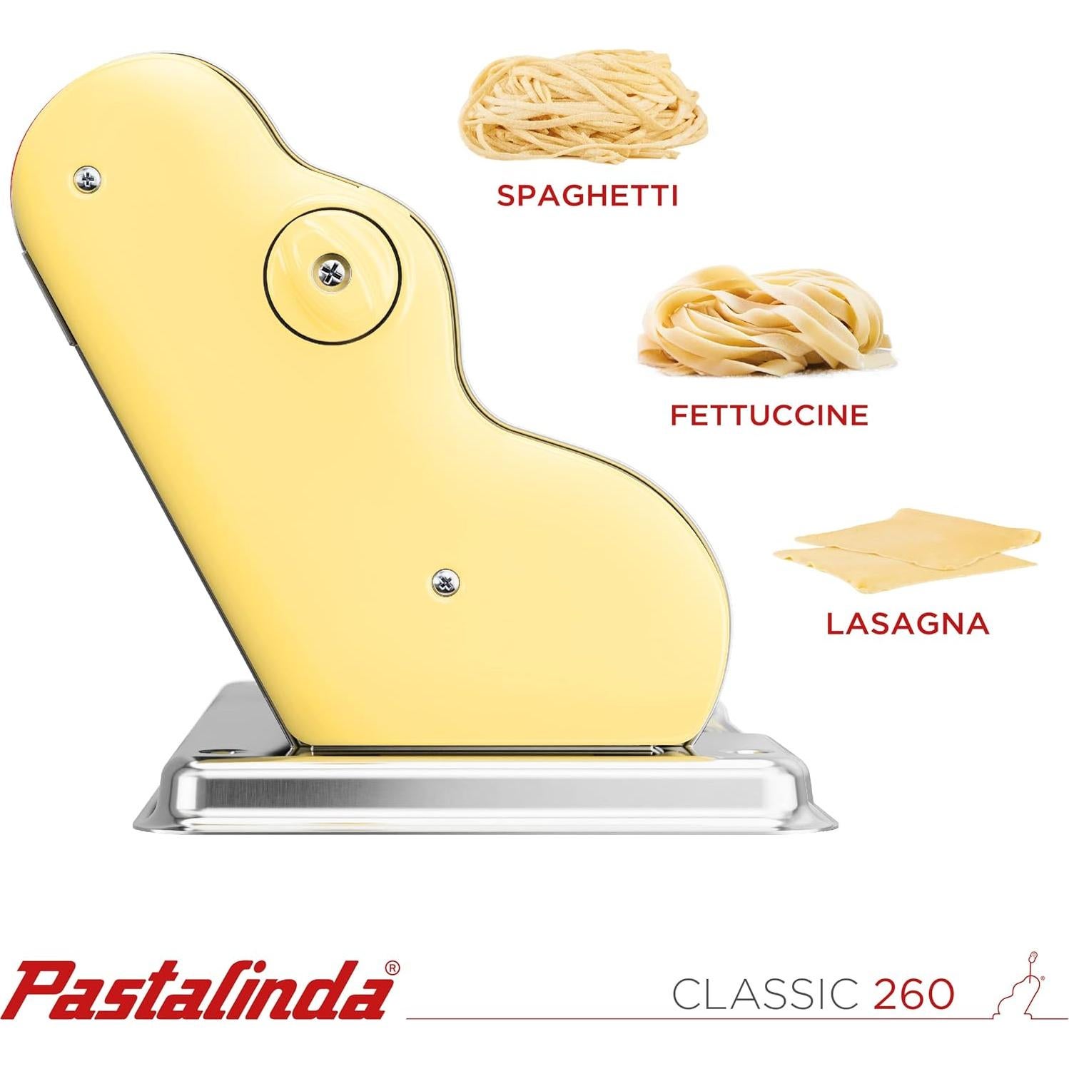 Máquina de Pasta PASTALINDA 26 cm Acero Inoxidable Amarillo