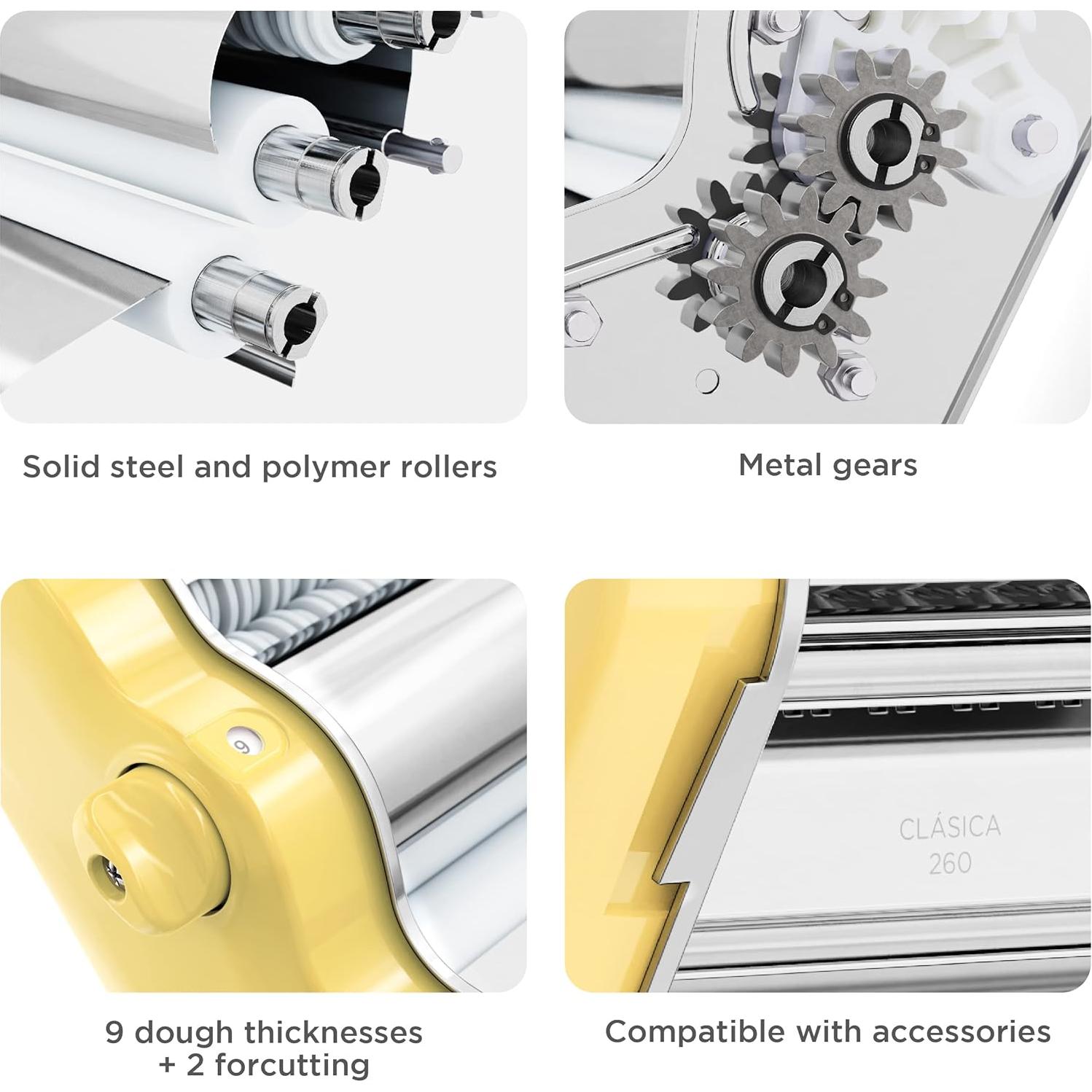 Máquina de Pasta PASTALINDA 26 cm Acero Inoxidable Amarillo