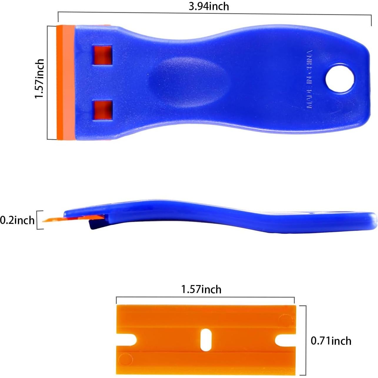 Juego de Raspadores de Plástico JVSEYTE 4 Pcs + 120 Cuchillas