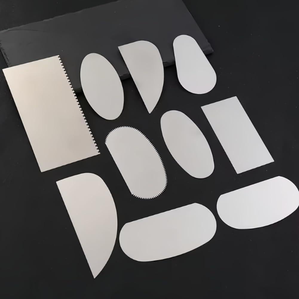 Herramientas de Raspado de Cerámica GSHLLO 10 Pcs Acero Inoxidable