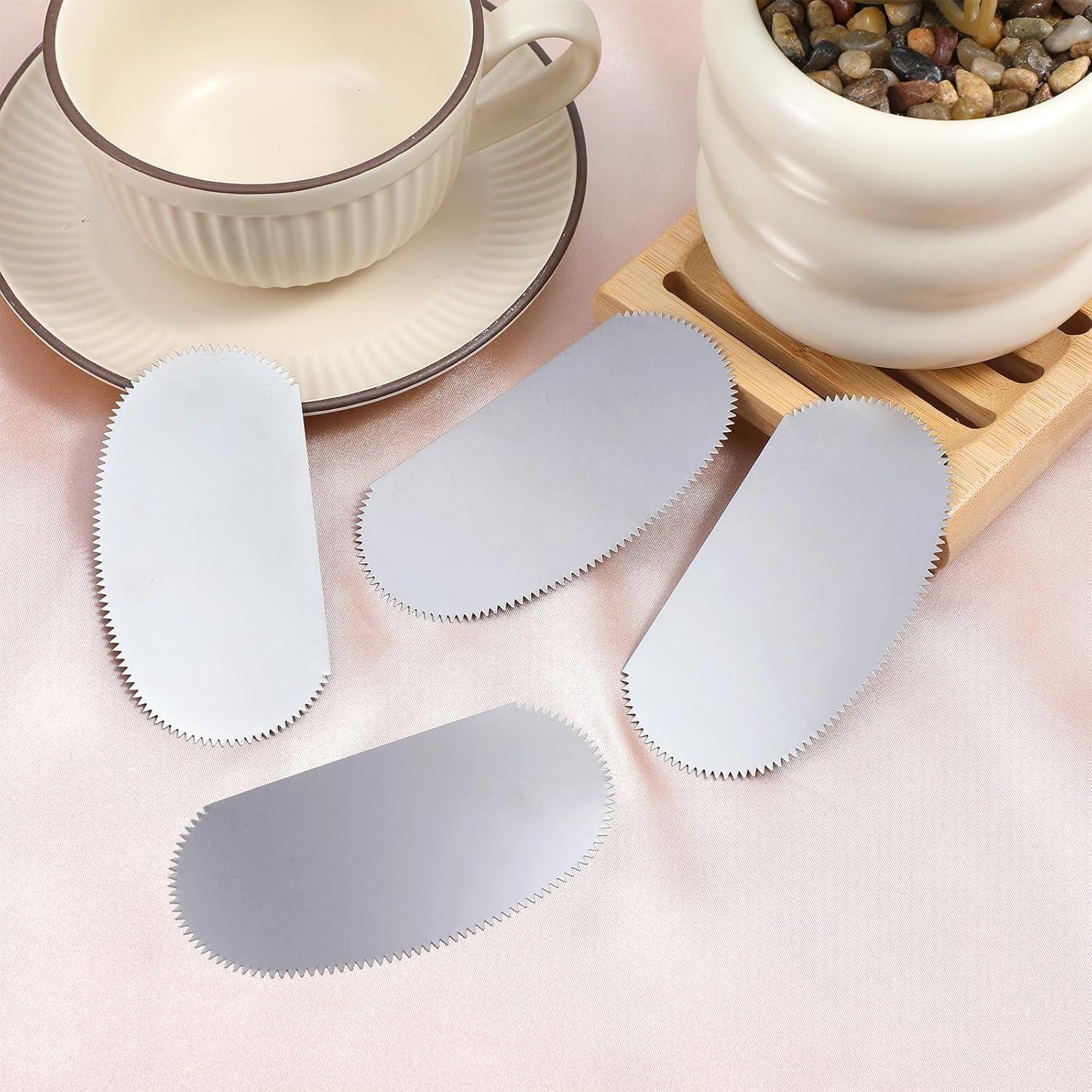 Mabor Raspadores de Arcilla Acero Inoxidable 4 Piezas