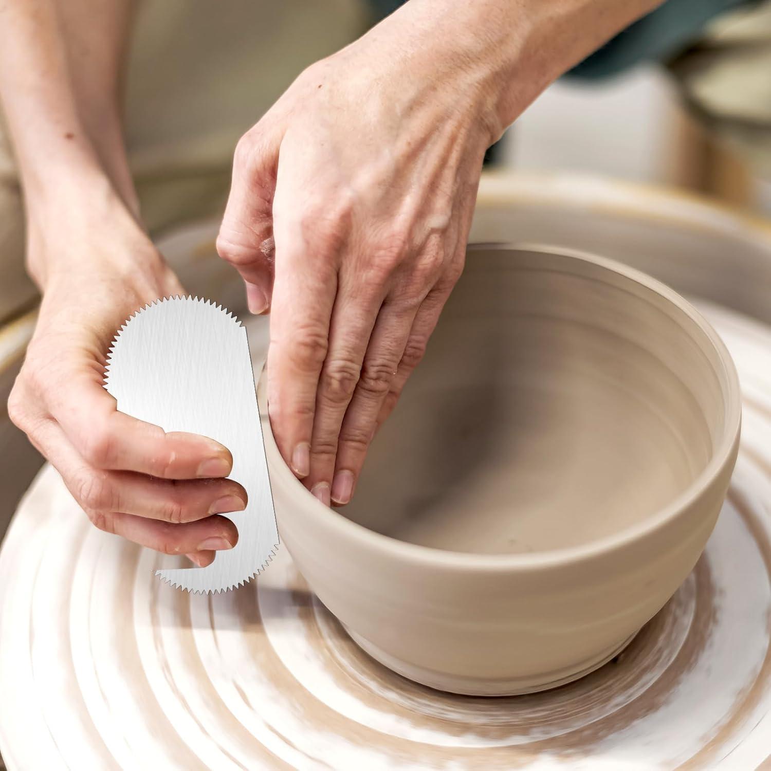 Mabor Raspadores de Arcilla Acero Inoxidable 4 Piezas