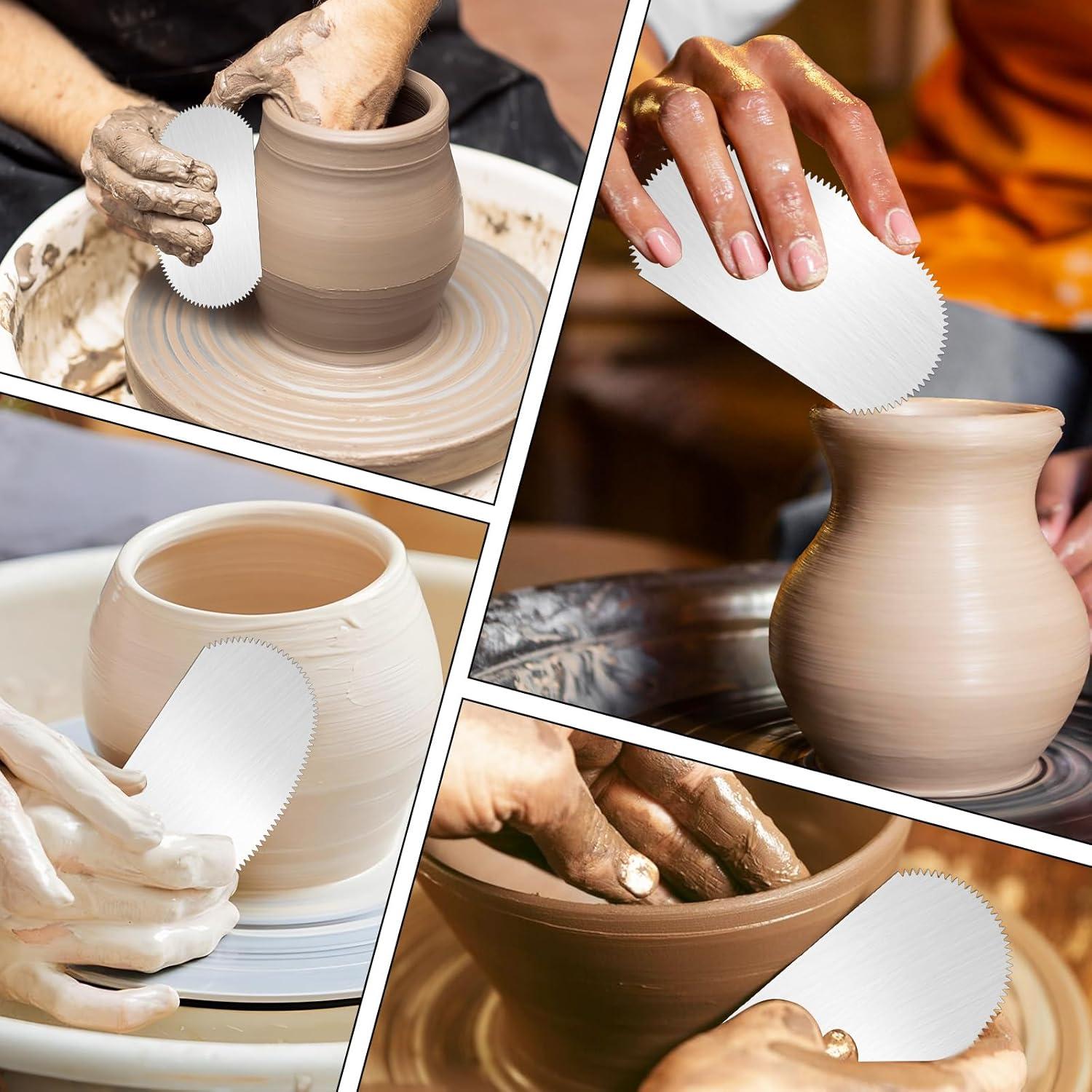 Mabor Raspadores de Arcilla Acero Inoxidable 4 Piezas