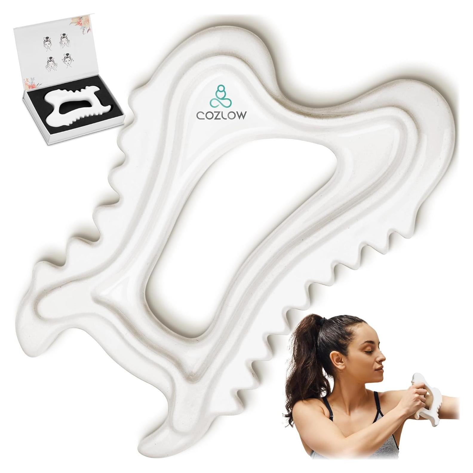 Herramienta de Masaje Gua Sha Cerámica Cozlow 14.5 cm