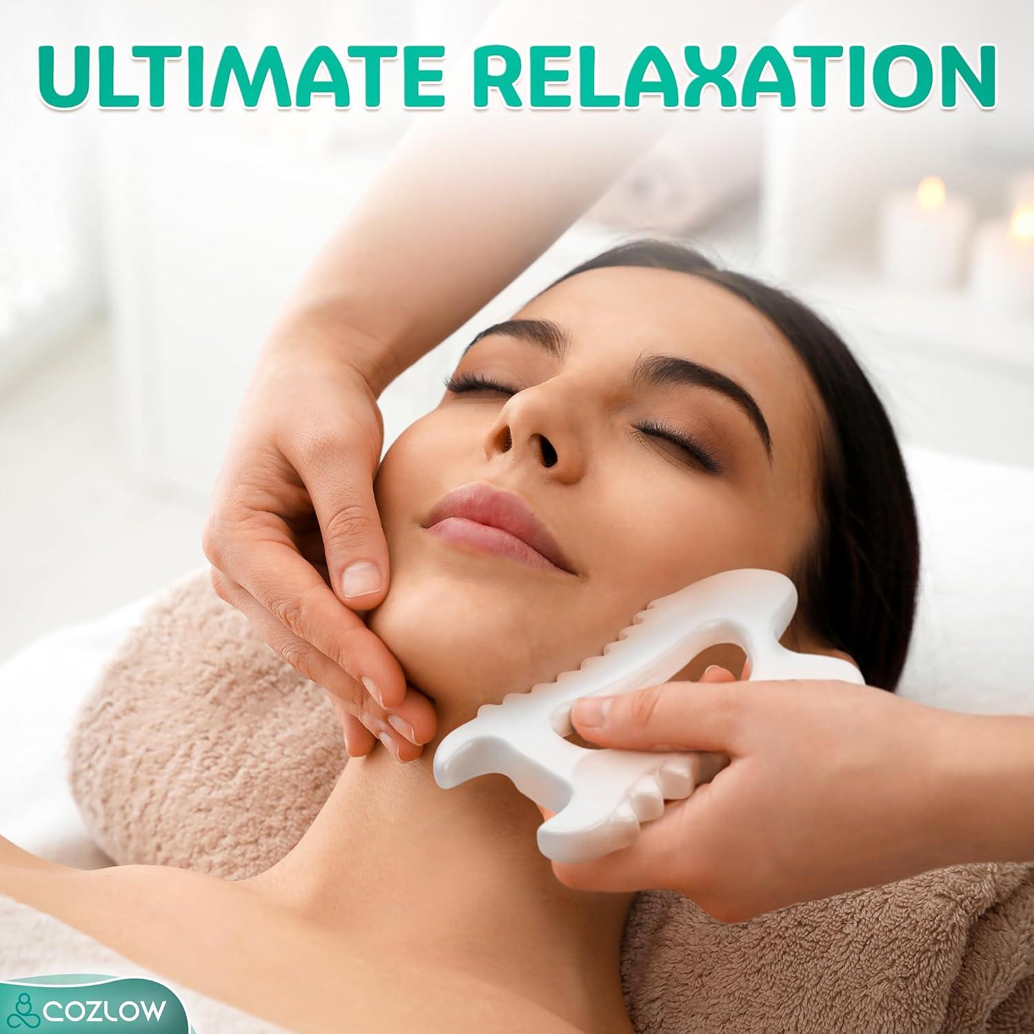 Herramienta de Masaje Gua Sha Cerámica Cozlow 14.5 cm