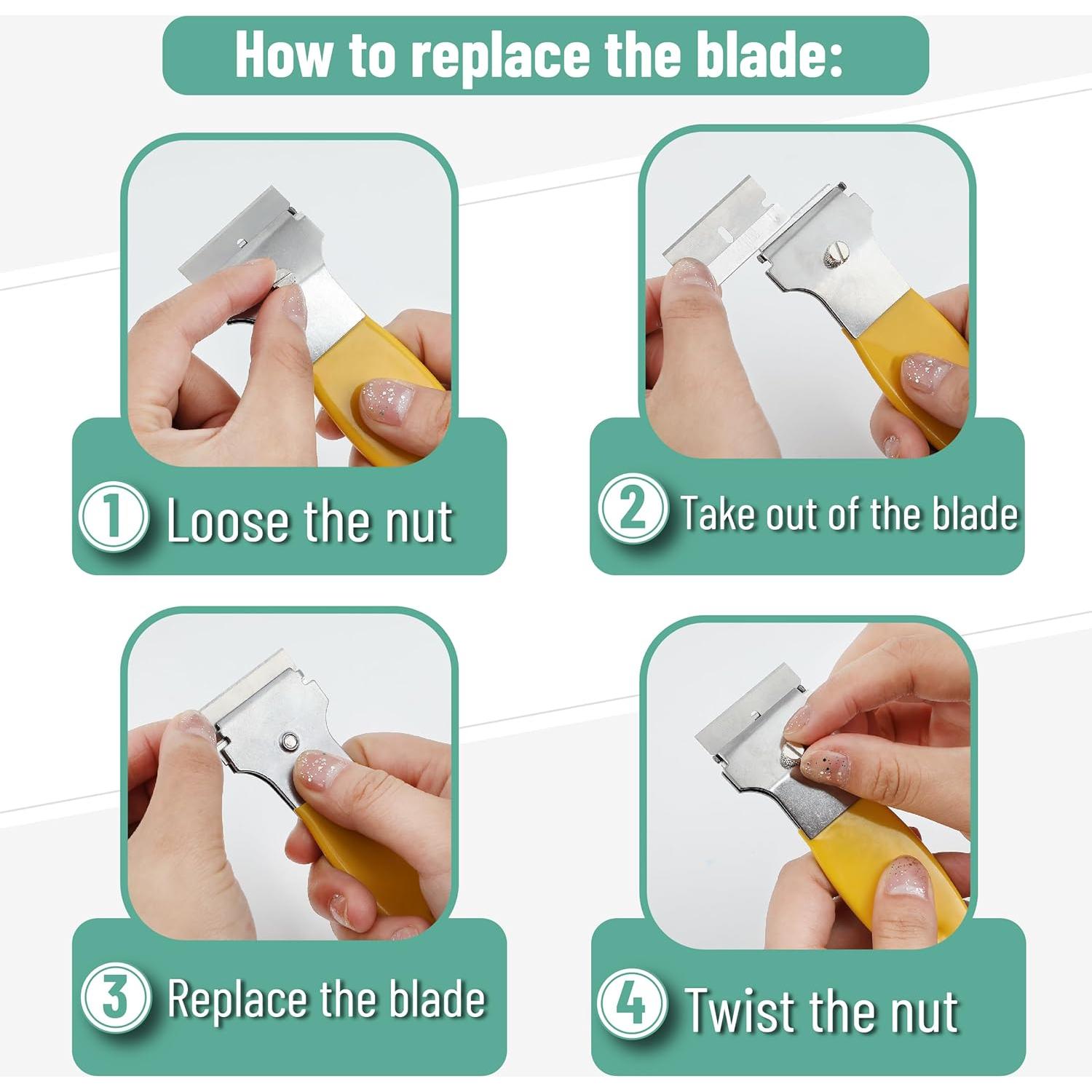 Juego de Raspadores de Cuchillas Bates - 2 Piezas con 10 Cuchillas