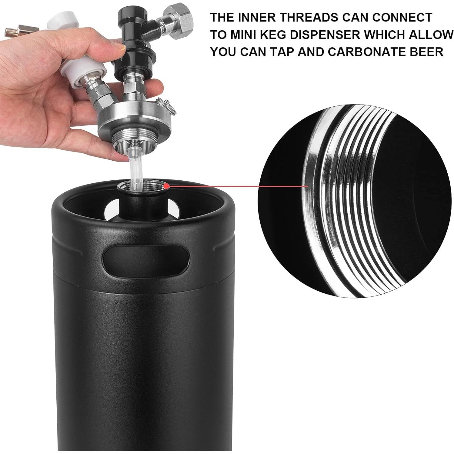 Mini Barril Acero Inoxidable 1.14kg 33cm para Cerveza