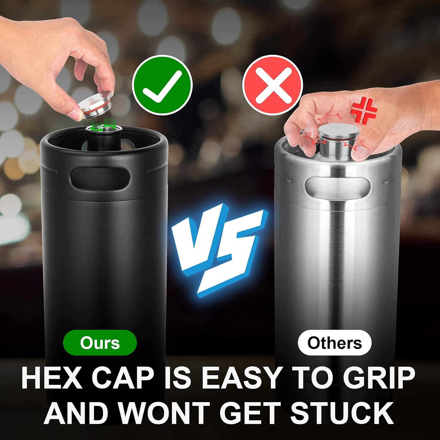 Mini Barril Acero Inoxidable 1.14kg 33cm para Cerveza